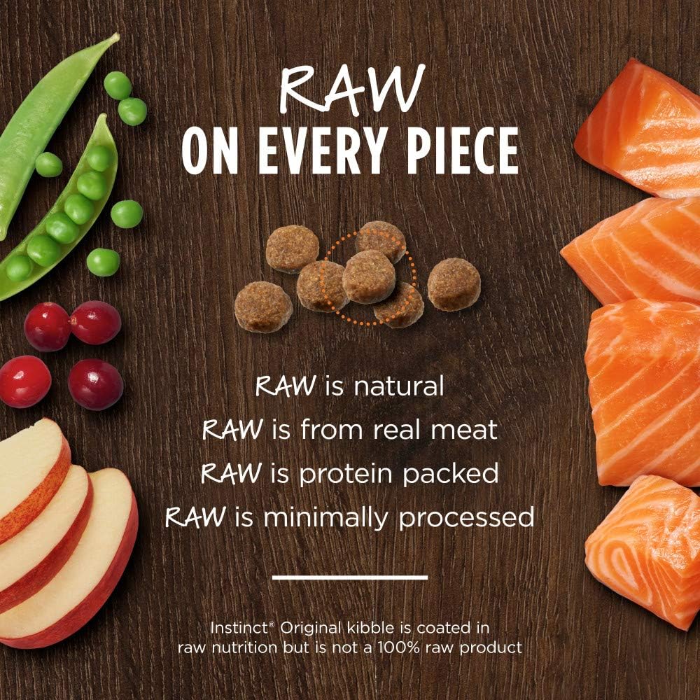 Instinct Original Dry Dog Food, Raw Coated Kibble, Real Chicken, 4 lb. Bag | Raw-coated kibble with cage-free chicken for strong muscles, digestive health, and healthy skin & coat, grain-free