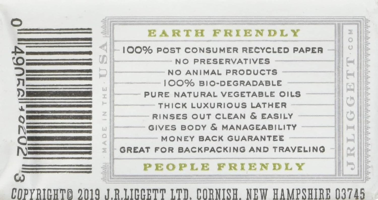 J.R.LIGGETT'S Moisturizing Formula Shampoo Bar Restores Softness 3.5 oz | All-Natural Solid Shampoo Bar Hair Cleanser with Coconut Oil and Aloe Vera, Fragrance-Free, Sulfate-Free