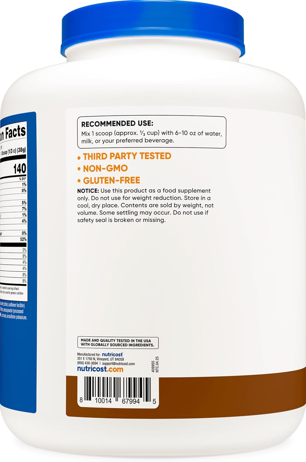 Nutricost Whey Protein Isolate Powder (Vanilla) 2LBS
