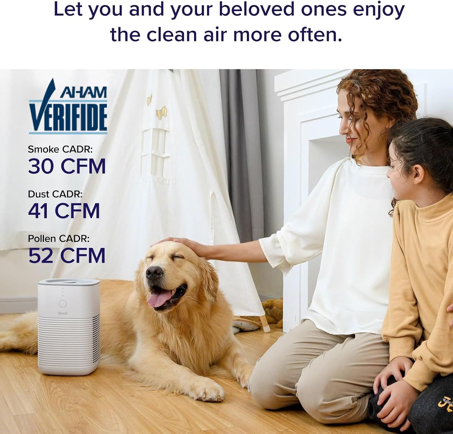 Levoit Air Purifier for Home Pets Bedroom Dorm Room, Smart & Voice Control