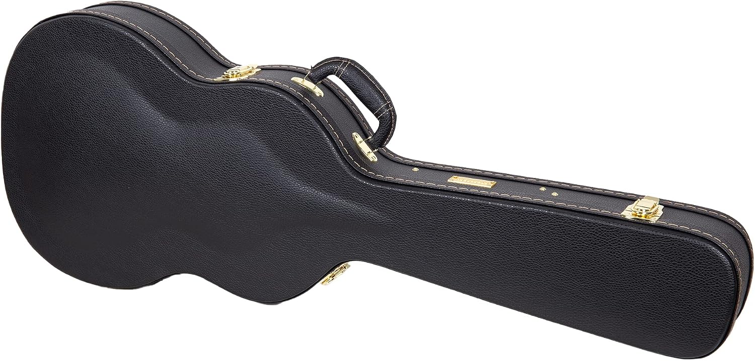 Crossrock Hardshell Arch Top wood case fits SG Electric Guitars-Black(CRW620SGBK)