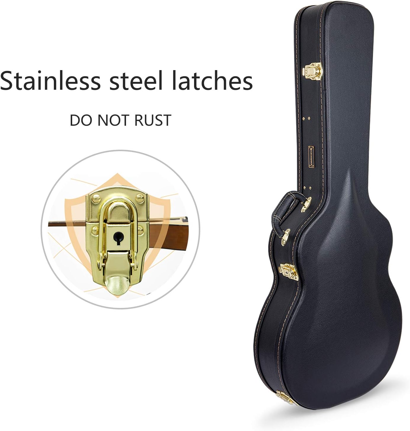 Crossrock Hardshell Arch Top wood case fits SG Electric Guitars-Black(CRW620SGBK)