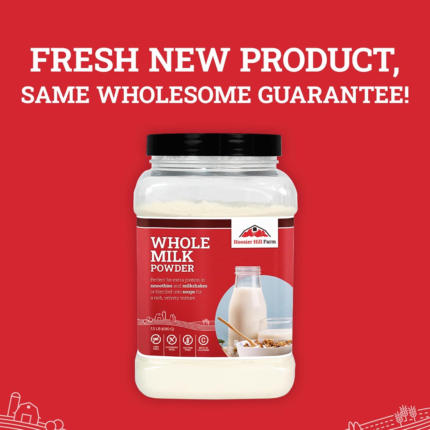 Whole Milk Powder by Hoosier Hill Farm, 1 Pound (Pack of 1)