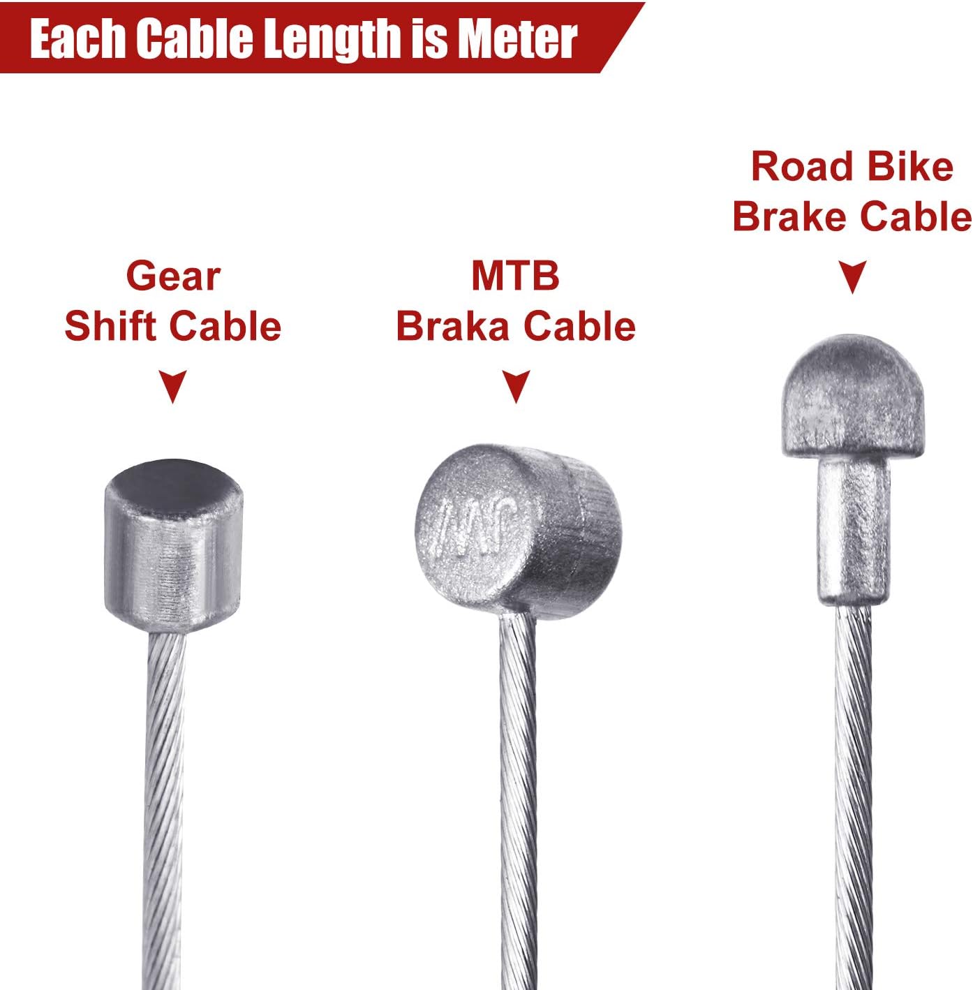 Boao Universal Bike Brake Cable Kit Bicycle Cable Housing Set