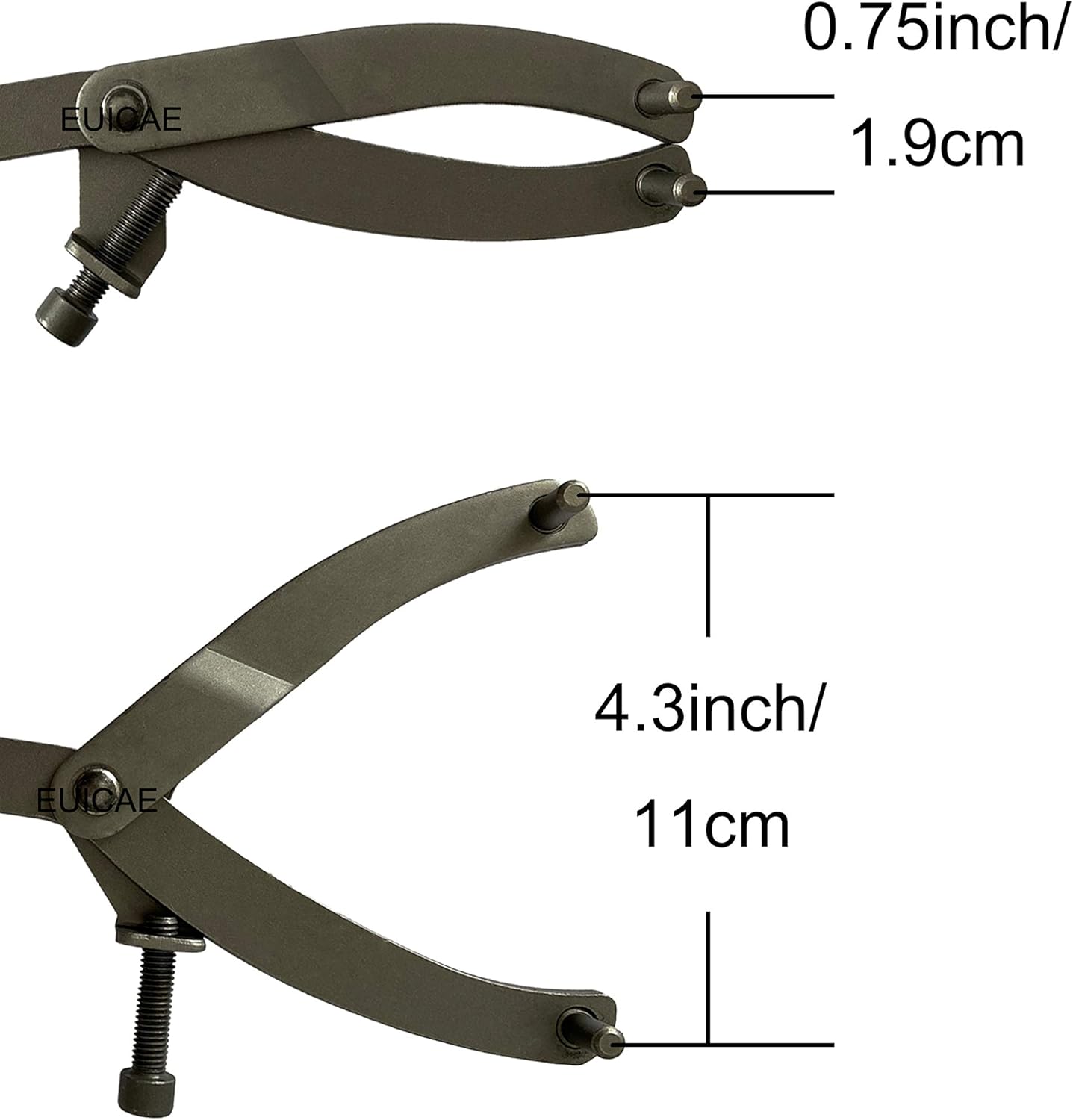 EUICAE Adjustable Wrench Clutch, Stainless Steel, 11.8in Length, Suitable for Different Distances and Sizes