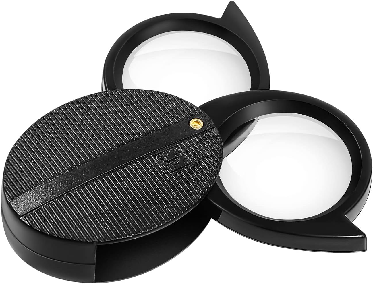 ULTECHNOVO Pocket Magnifying Glass 5X Folding Handheld Portable Magnifier
