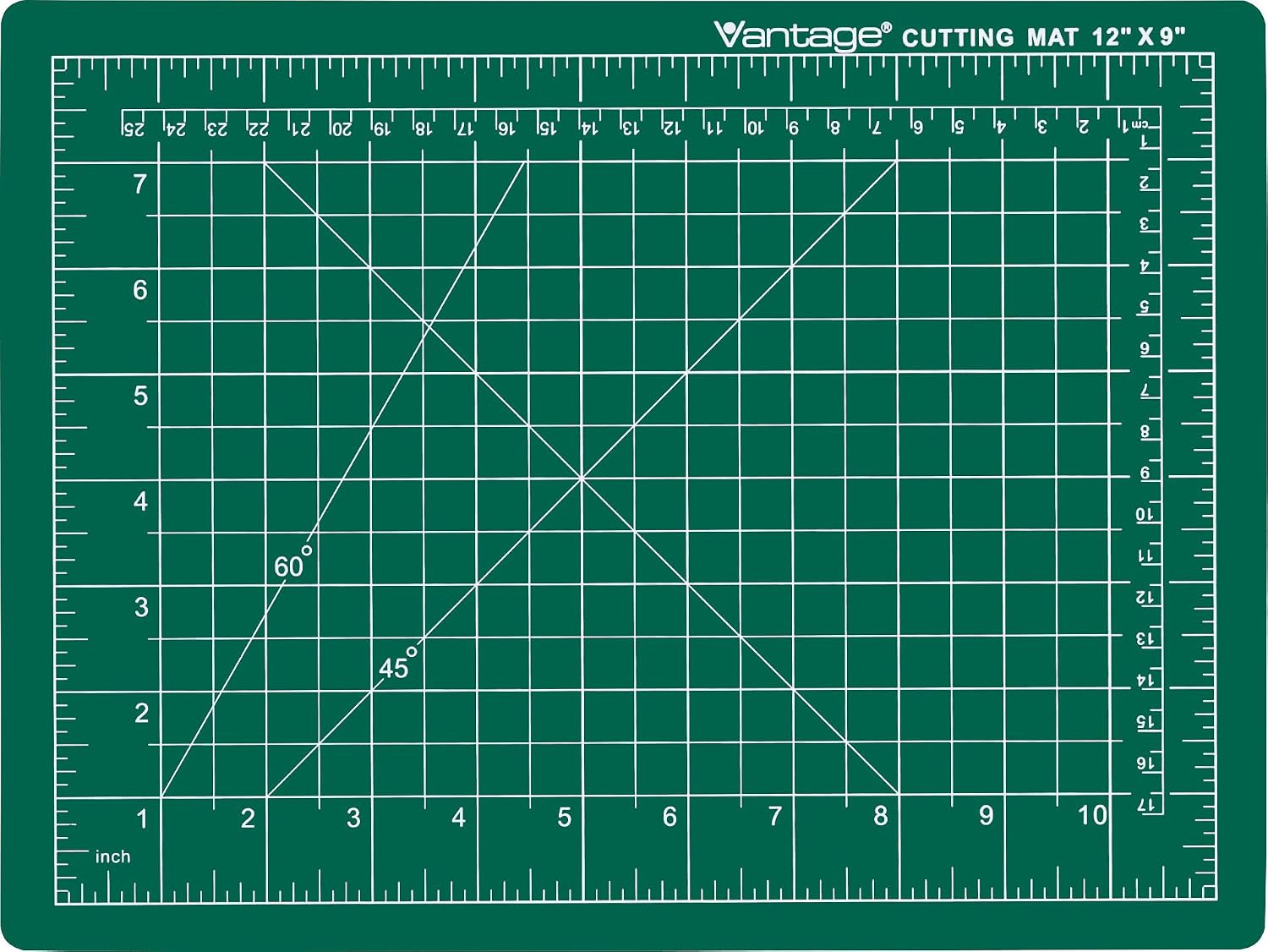 Dahle Vantage 10673 Premium Self-Healing Cutting Mat, 24"x36", 1/2" Grid, 5 Layers for Max Healing, Perfect for Crafts & Sewing, Black