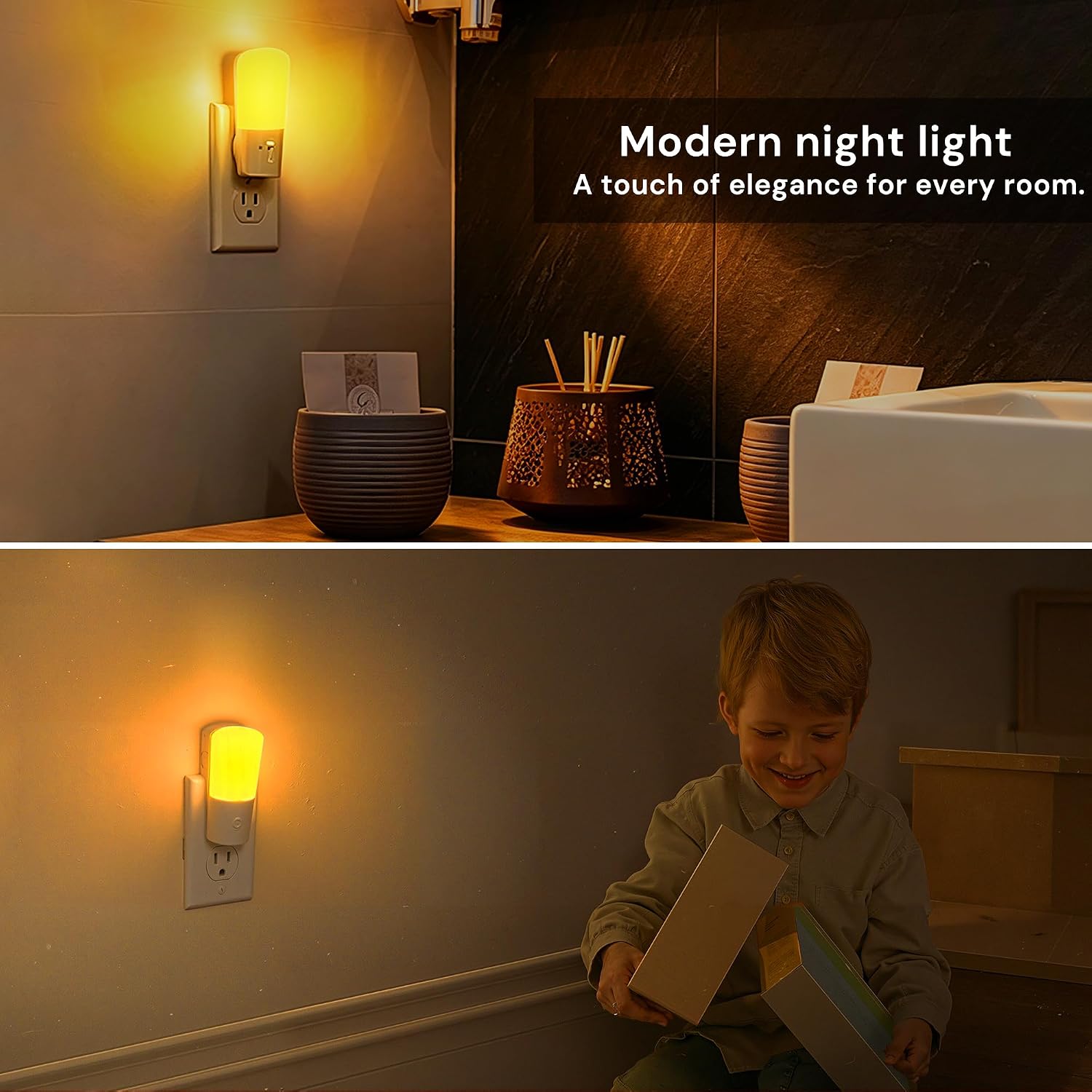 LOHAS-LED Plug in Night Light, Dimmable LED Night Lights Dusk to Dawn 2Pack