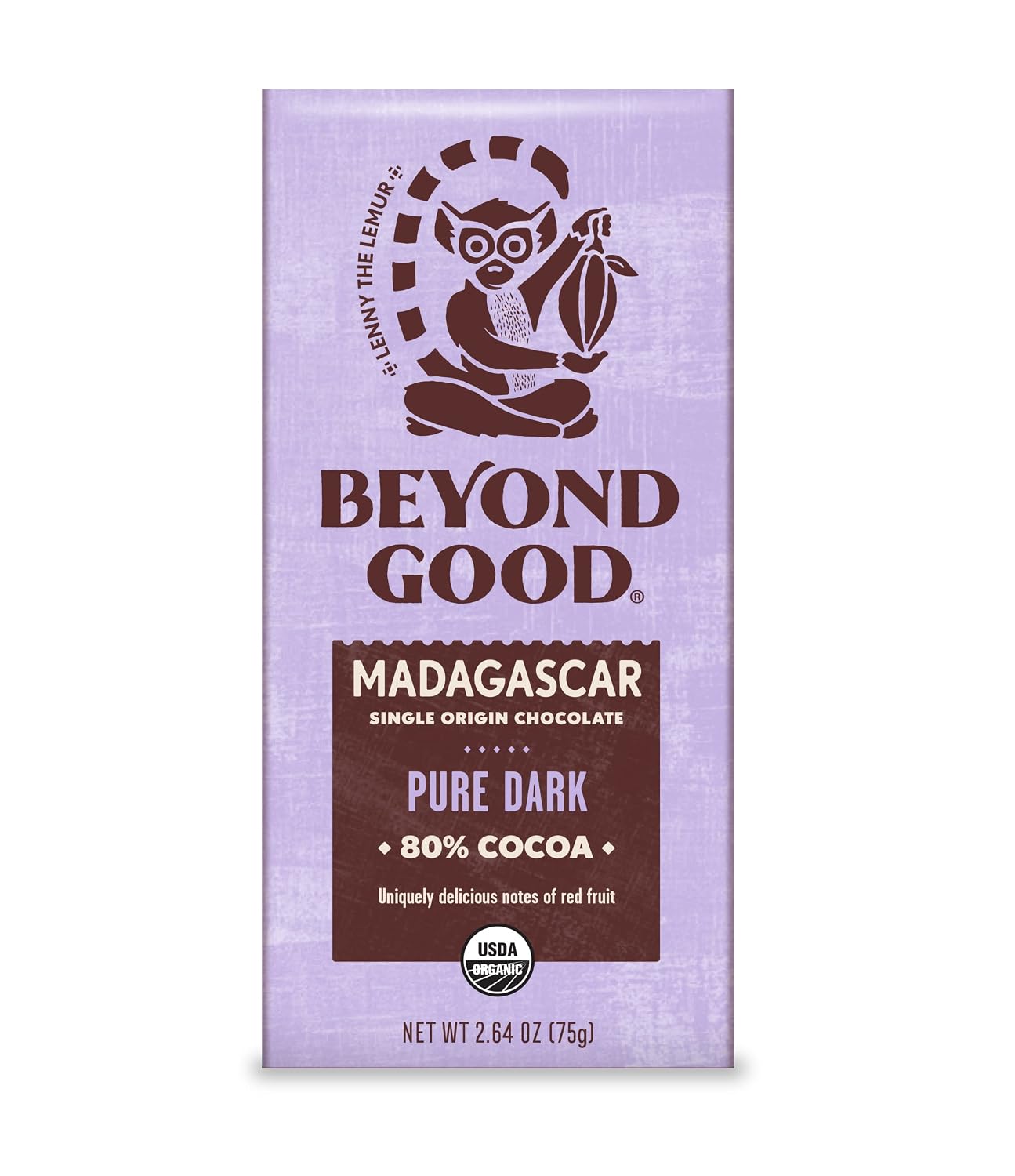 Beyond Good Organic Madagascar 80% Dark Chocolate Bar, 2.64 OZ