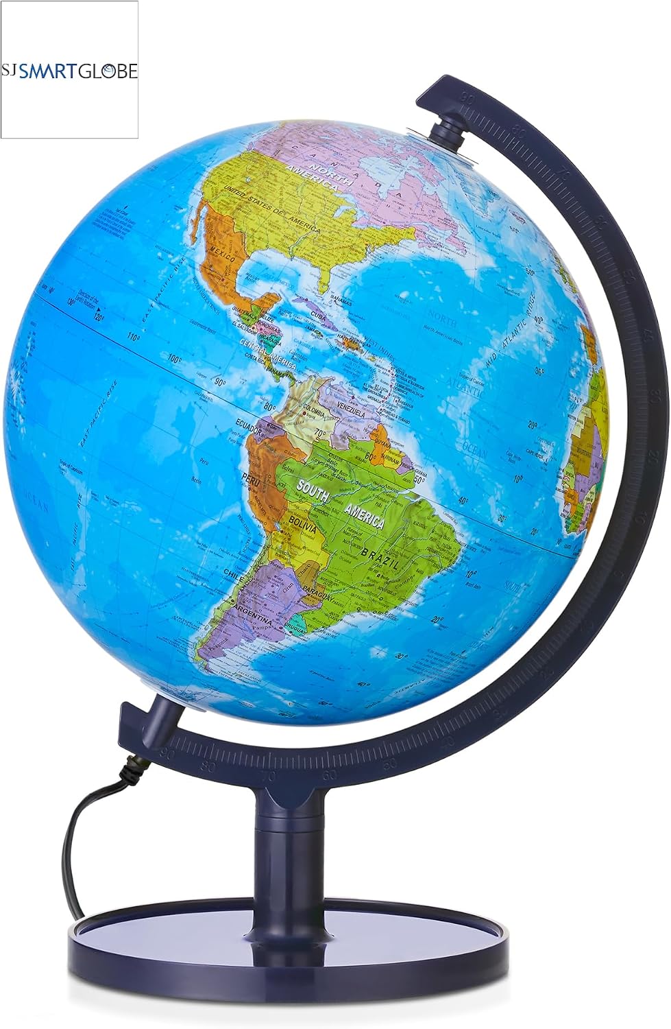 Interactive 10" Globe for Children with Stand (DIY) - App-Compatible, 400 Wonders, 1000+ Facts, LED Constellations, STEM Globe