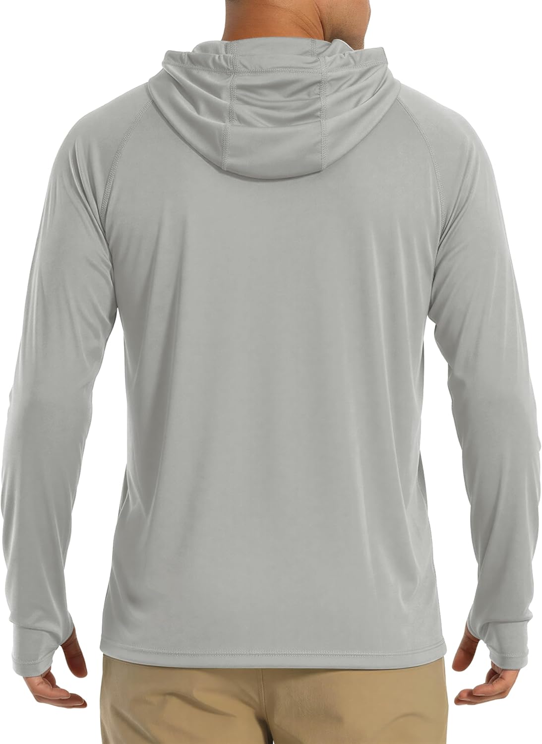 MAGCOMSEN Men's Hooded UPF 50+ Sun Protection T Shirts Long Sleeve Athletic Fishing Shirts Rash Guards