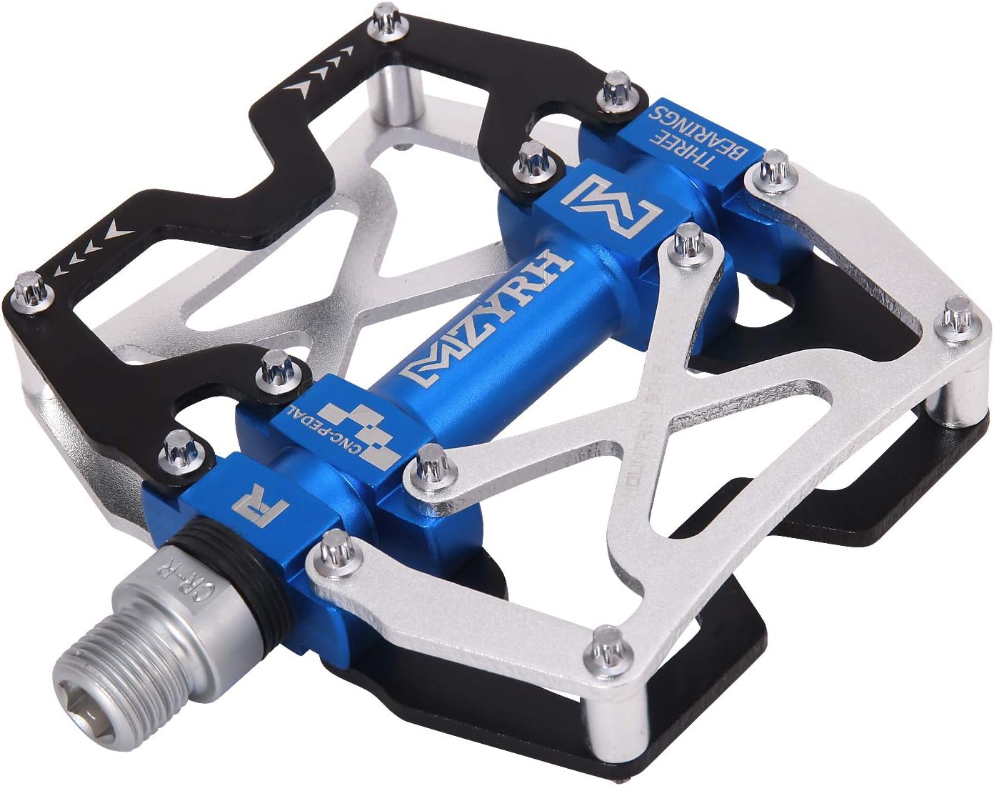 MZYRH Mountain Bike Pedals, Ultra Strong Colorful CNC Machined 9/16" Cycling Sealed 3 Bearing Pedals