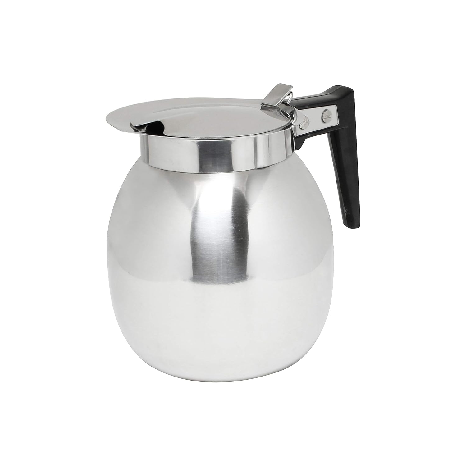 Thunder Group SLRCD001 Coffee Decanter, 64 oz. Capacity, Open Rimmed, Easy-Grip Handle, Stainless Steel, Mirror-Finish