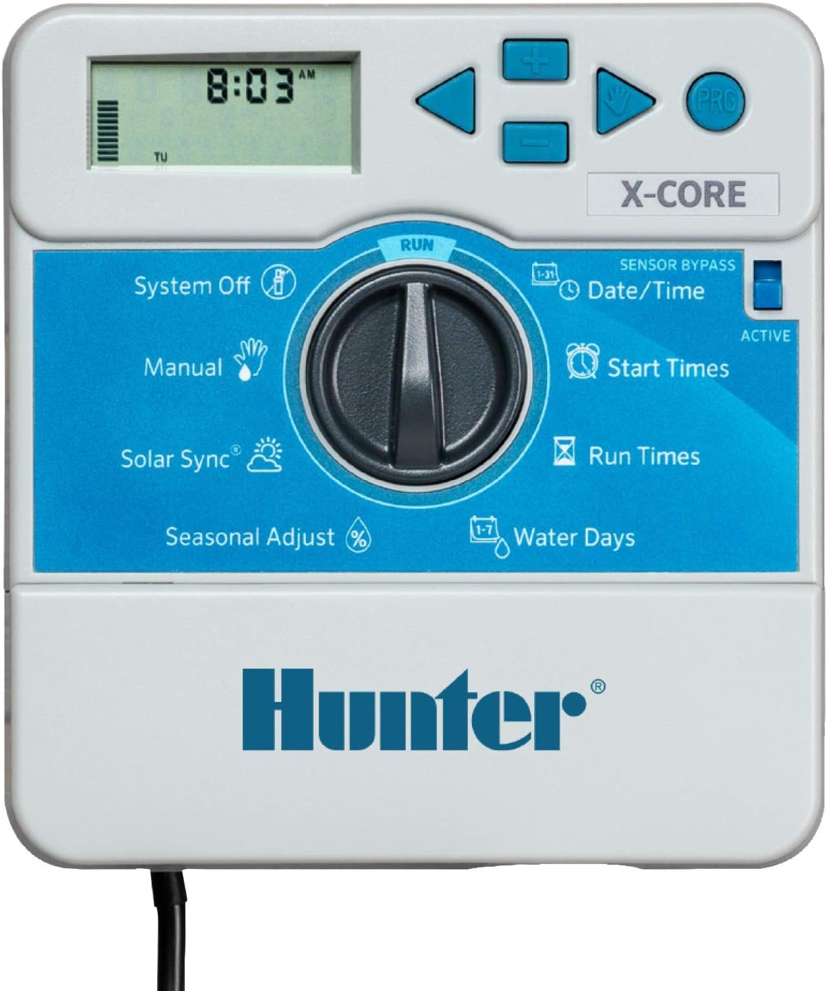 Hunter X-Core XC800i Indoor Sprinkler Timer, 8-Zone Irrigation Controller | Indoor 8-station irrigation controller with easy programming