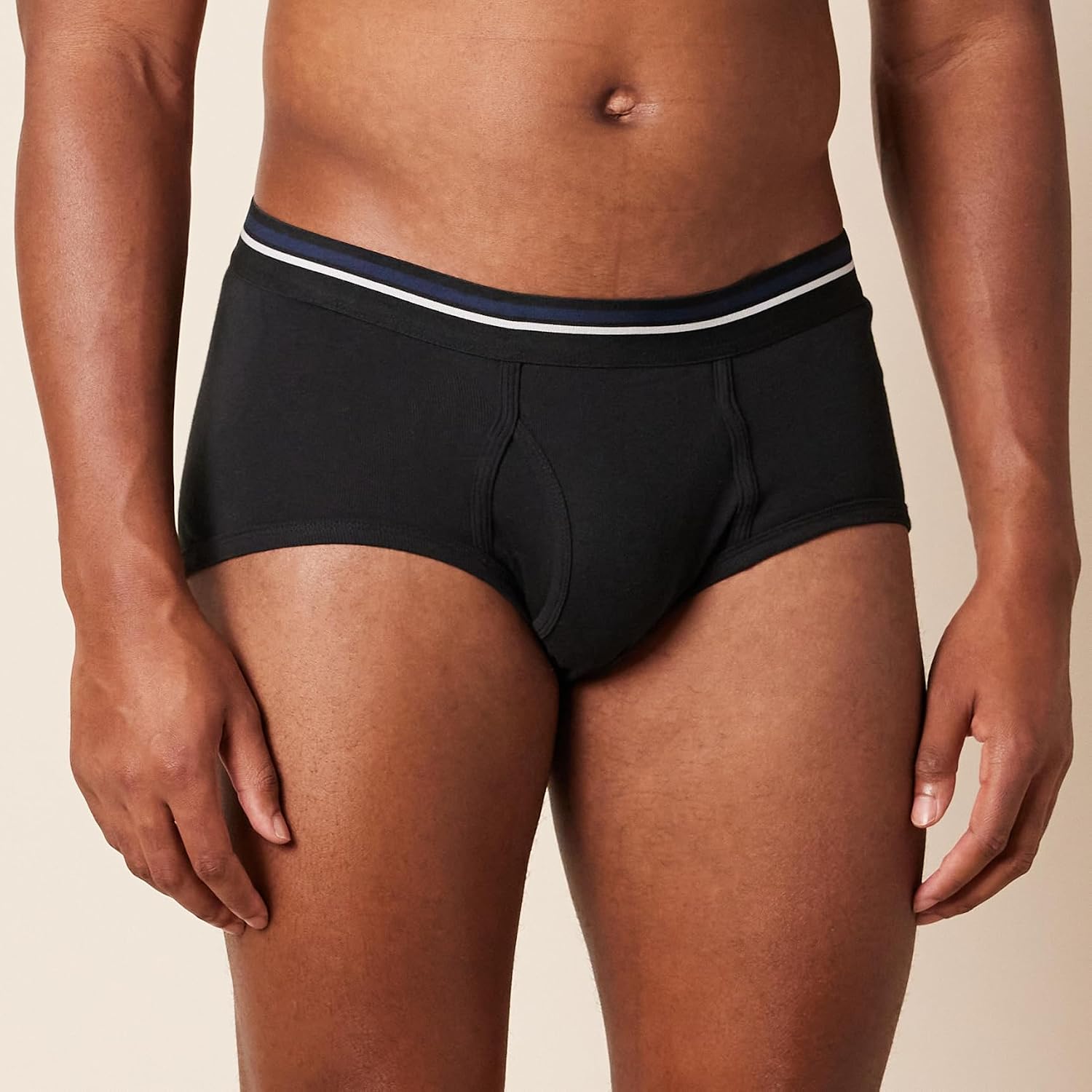 Amazon Essentials Men's Breathable Ribbed Knit Briefs with Elasticized Waistband, Multipacks