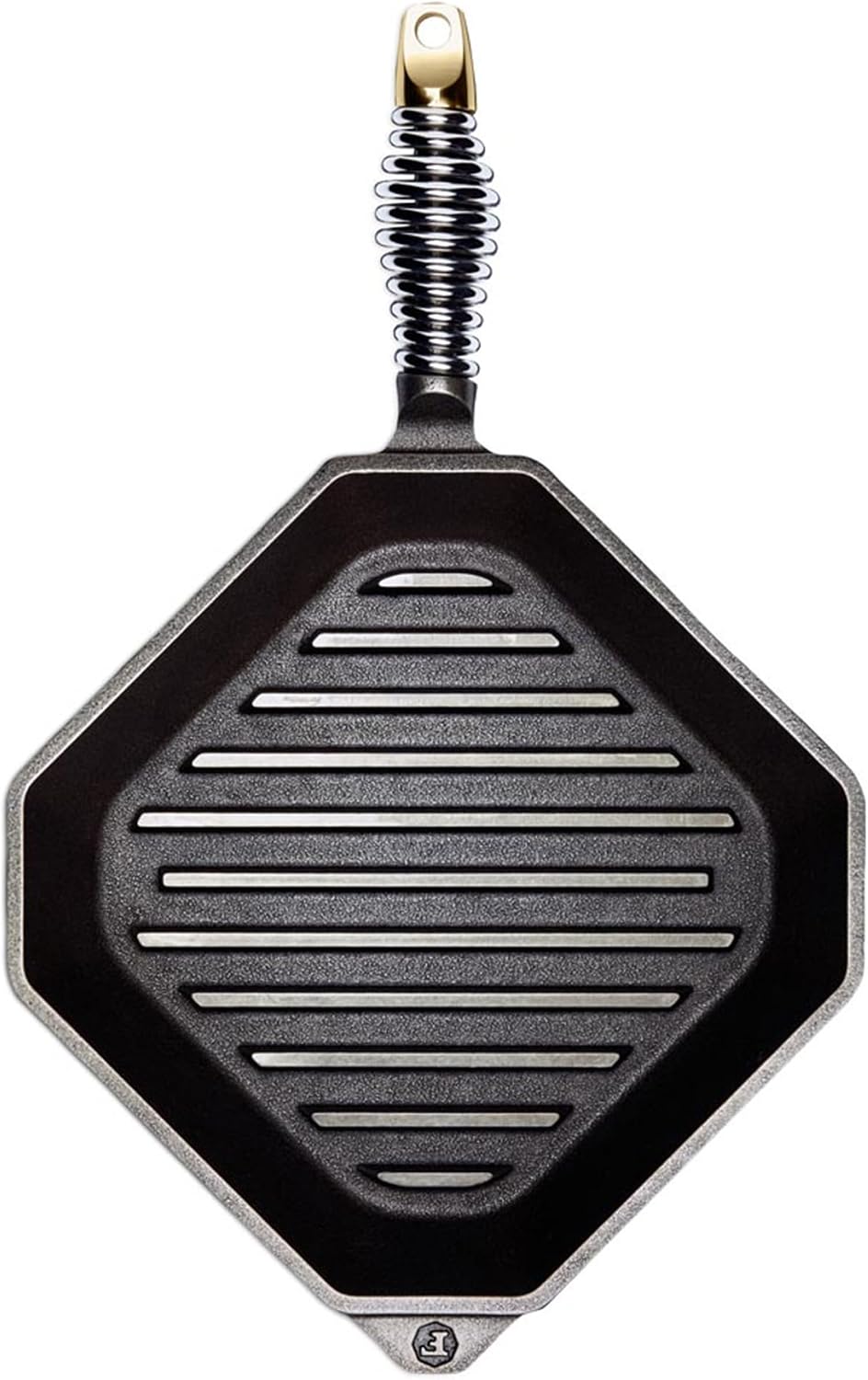 FINEX 10" Cast Iron Grill Pan, Grill Pans with Superior Heat Distribution, Near Non-Stick for Easy Cleaning, Cast Iron Grill Pan, For Indoor & Outdoor Grilling, Pre-Seasoned with Flaxseed Oil