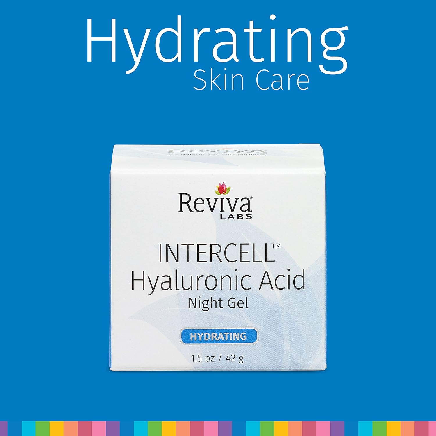 Reviva Labs Hyaluronic Acid Night Face Gel, Intercell Moisture Serum, 2 oz | Boosts skin moisture, overnight hydration, plumps & smooths