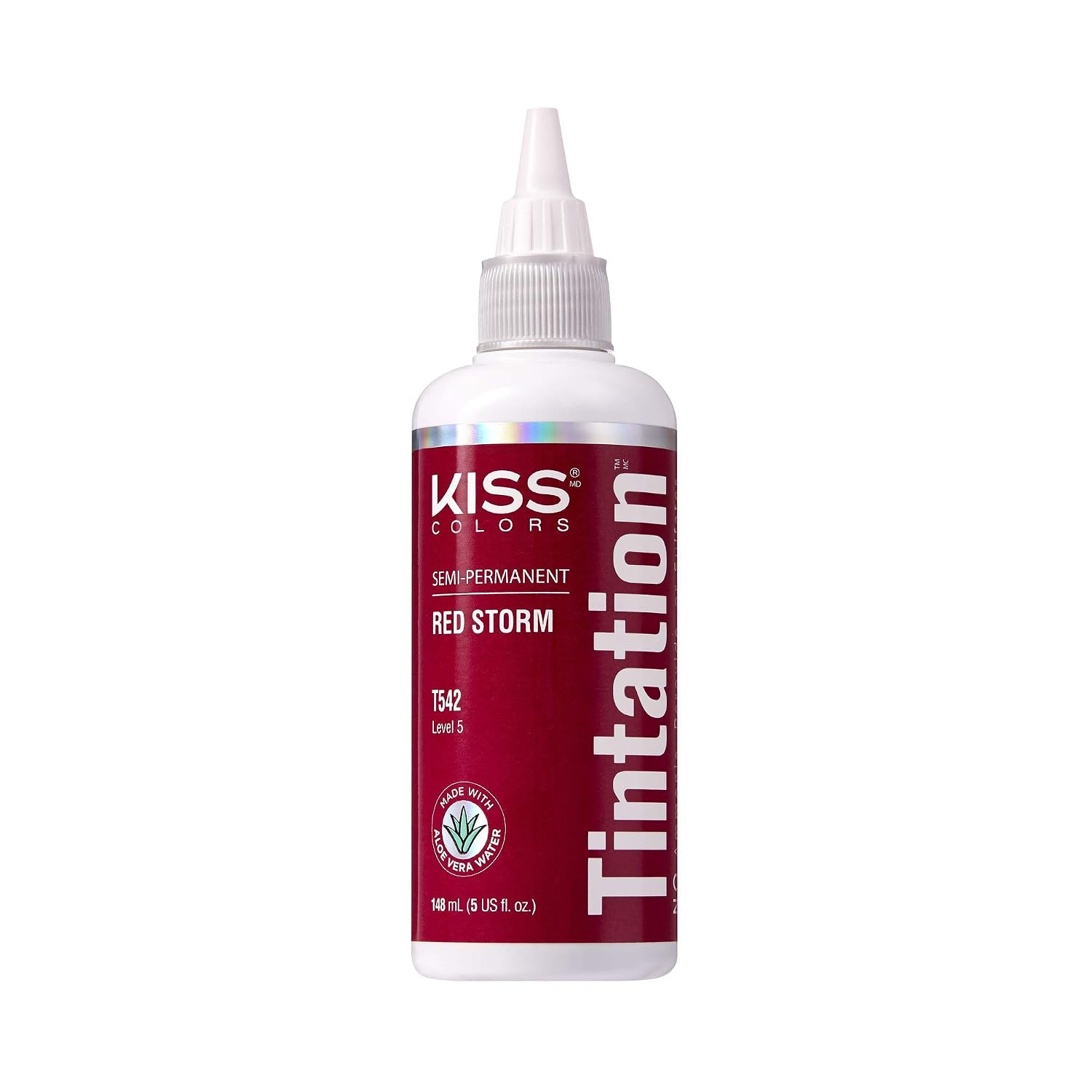 Red by Kiss Tintation Semi-Permanent Hair Color, Aloe Vera Water Based, Argan Oil, Olive Oil, Collagen & Keratin, Long-Lasting Color Dye (Honey Brown, 5 Fl Oz)