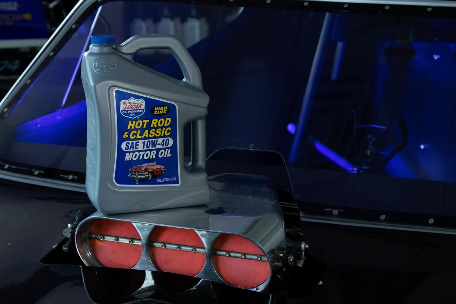 Lucas Oil 10688 Hot Rod and Classic Car SAE 10W-40 Motor Oil - 1 Quart