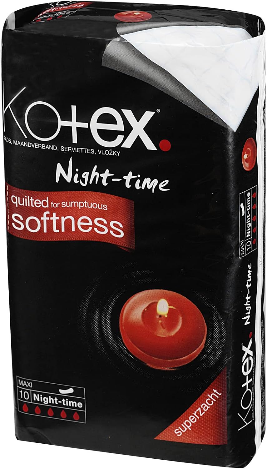 Kotex Maxi Night Time Sanitary Towels, 10 Towels