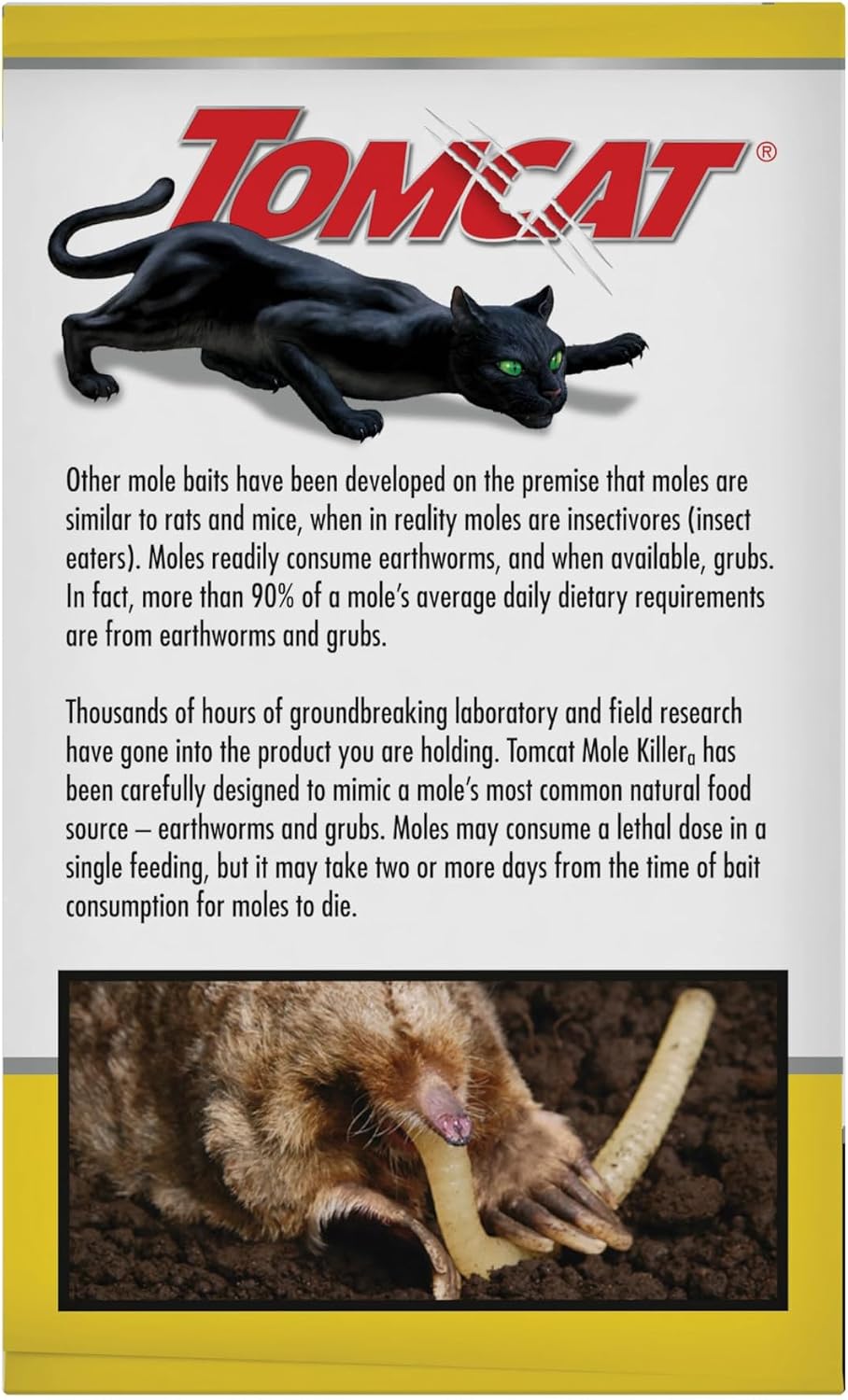 Tomcat Mole & Gopher Repellent Granules, 4 lbs. | Mole Repellent Granules Formulated with Castor Oil, For Lawns