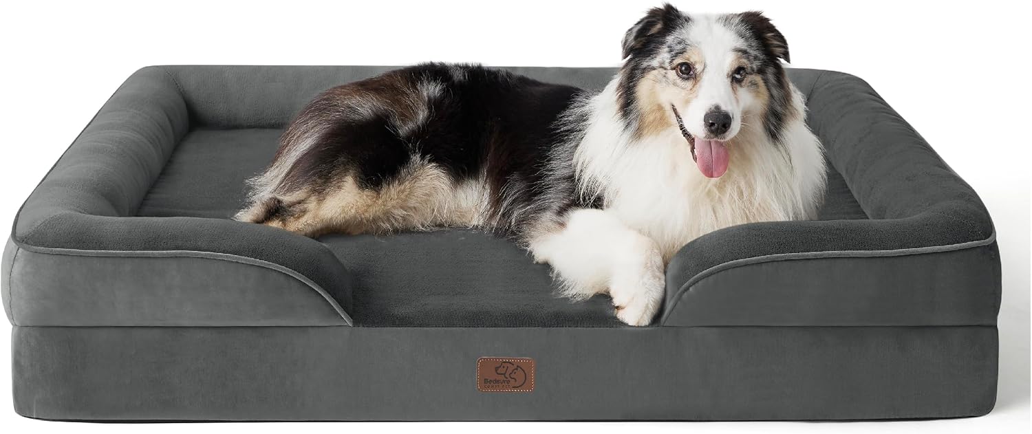 Bedsure Orthopedic Dog Beds Large Sized Dog with Removable Washable Cover