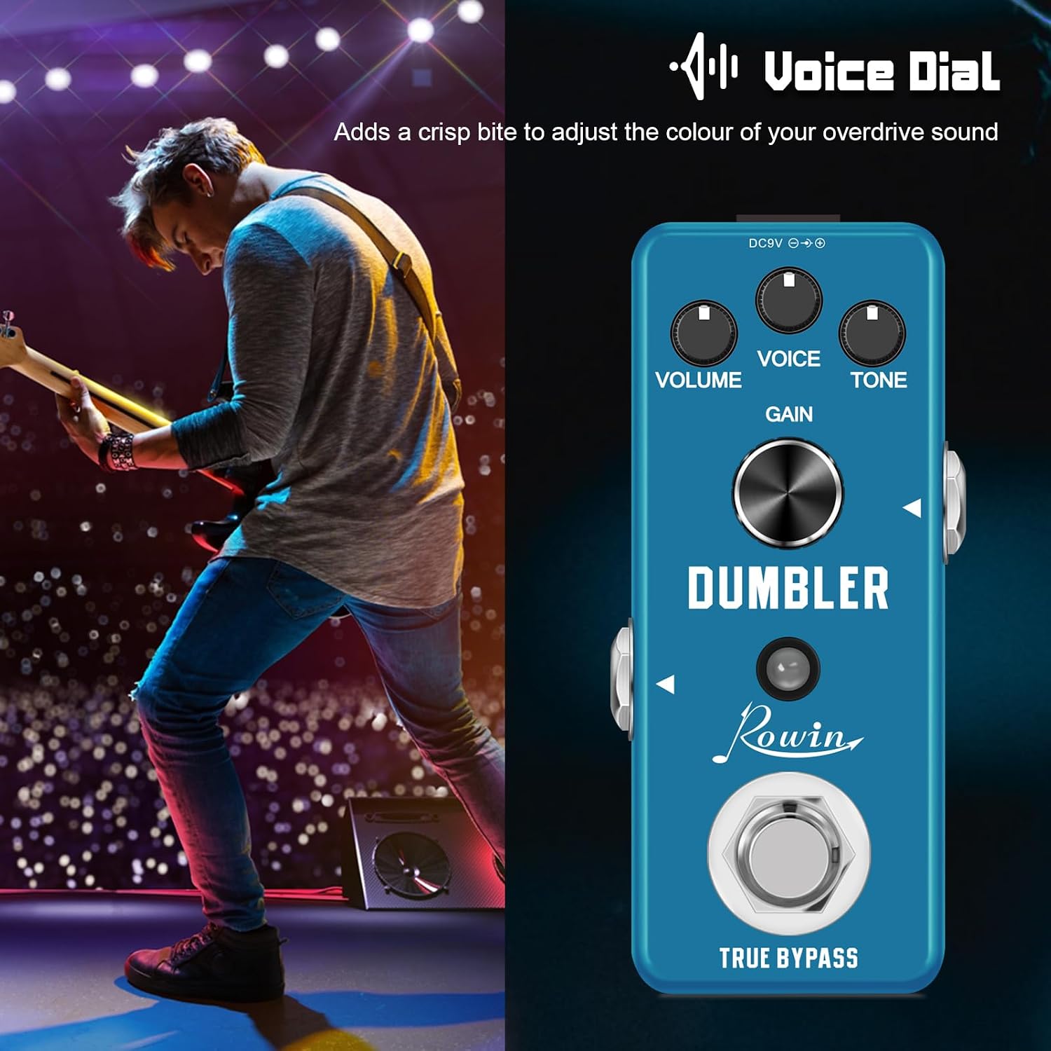 Vintage Vacuum Bluesy Guitar Effect Pedal,Electric Guitar Effect Sound Low Key Mild Clipping