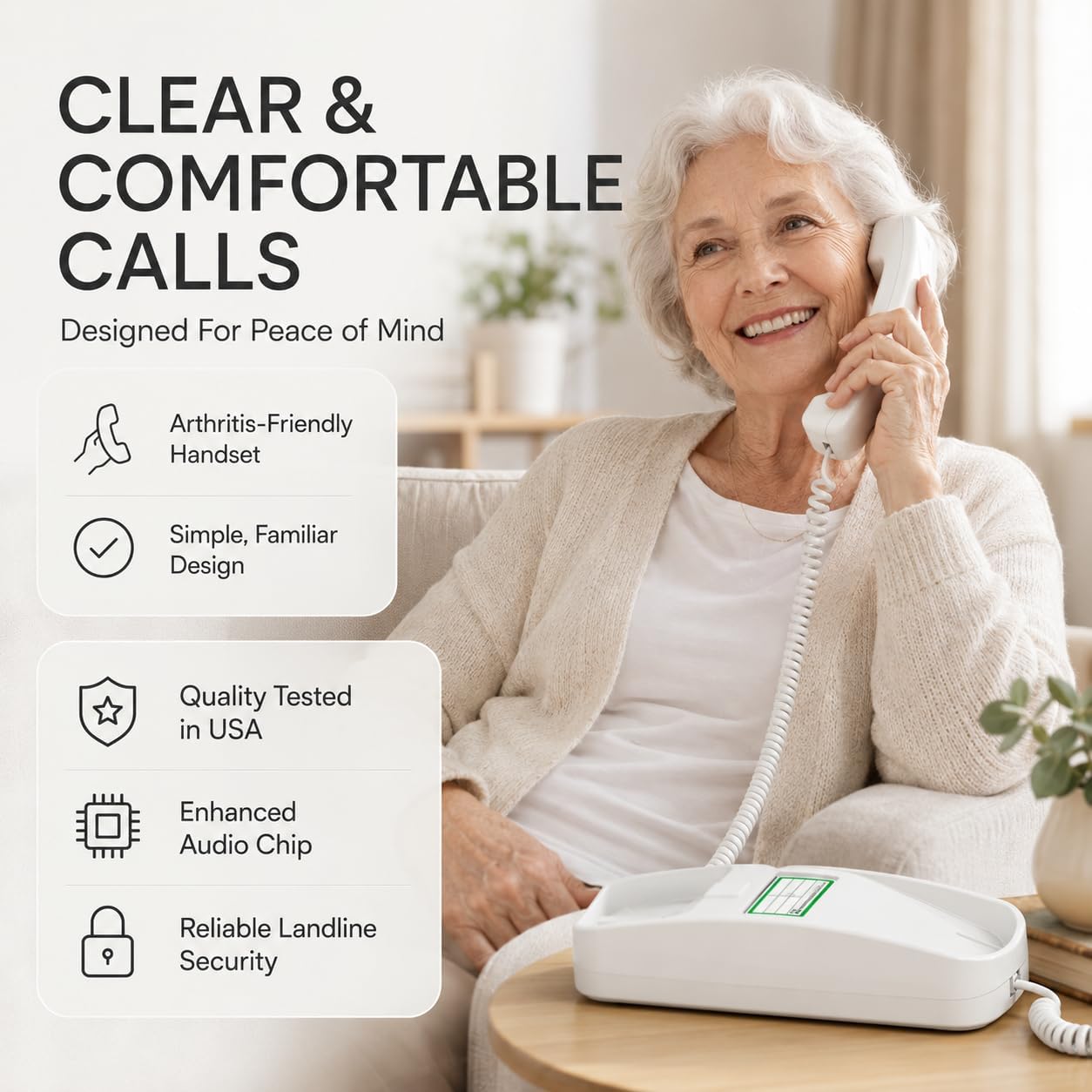 iSoHo Big Button Corded Phone for Seniors – Easy-to-Use Landline with Lighted Keypad, Ergonomic Handset & No Power Needed – Retro Home Phone for Elderly, Visually Impaired & Hard of Hearing | Telephone for seniors, visually impaired, lighted keypad, redi…