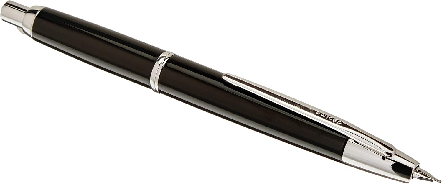 Pilot Fountain Pen Capless Decimo, Dark Gray Myca Body, F-Nib