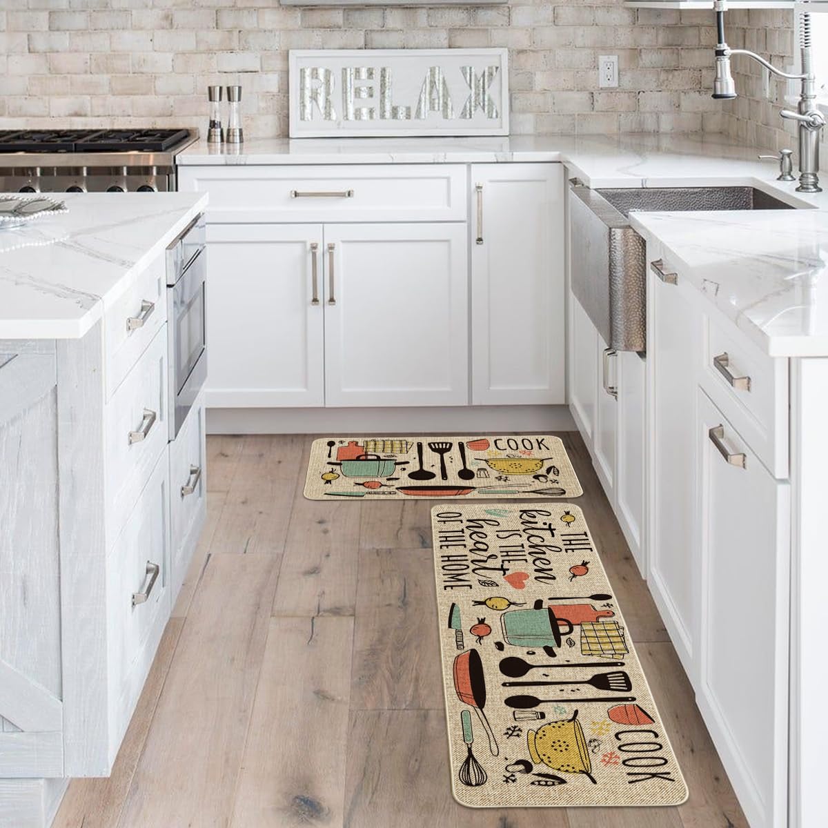 Artoid Mode The Kitchen is The Heart of The Home Kitchen Mats Set of 2