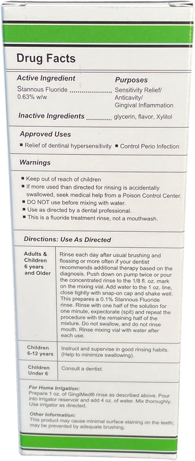 Stannous Fluoride Mouthwash Rinse, Mint, 10 oz | Alcohol-Free Perio Treatment, Clinically Shown to Help Reduce Sensitivity, Tooth Decay, Gingivitis and Bleeding Gums