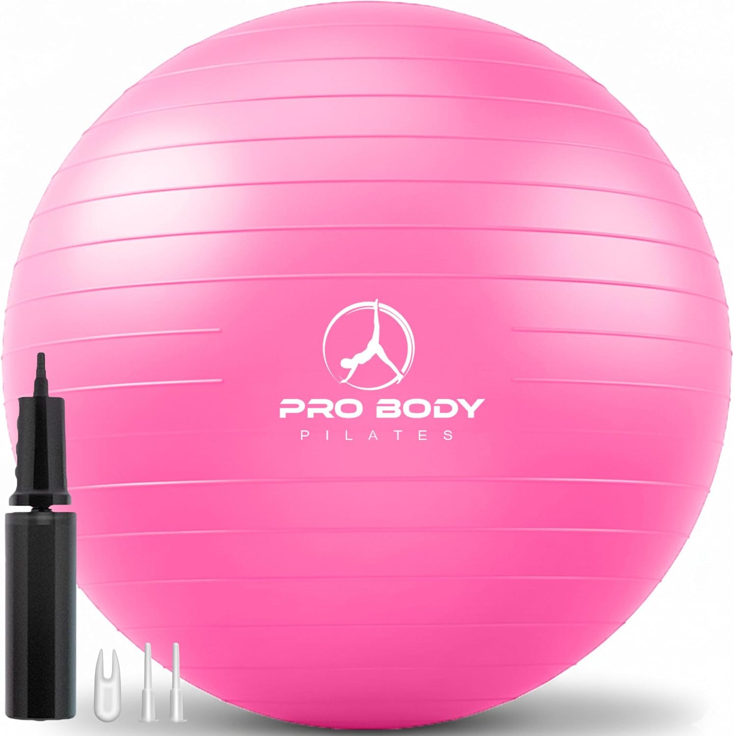 ProBody Pilates Yoga Ball - Gym Grade Exercise Ball | Sizes 45/55/65/75/85 cm, 880 lb Load, CA 10P Cert, PT & Prenatal Use, Recommended by OBs, Pump
