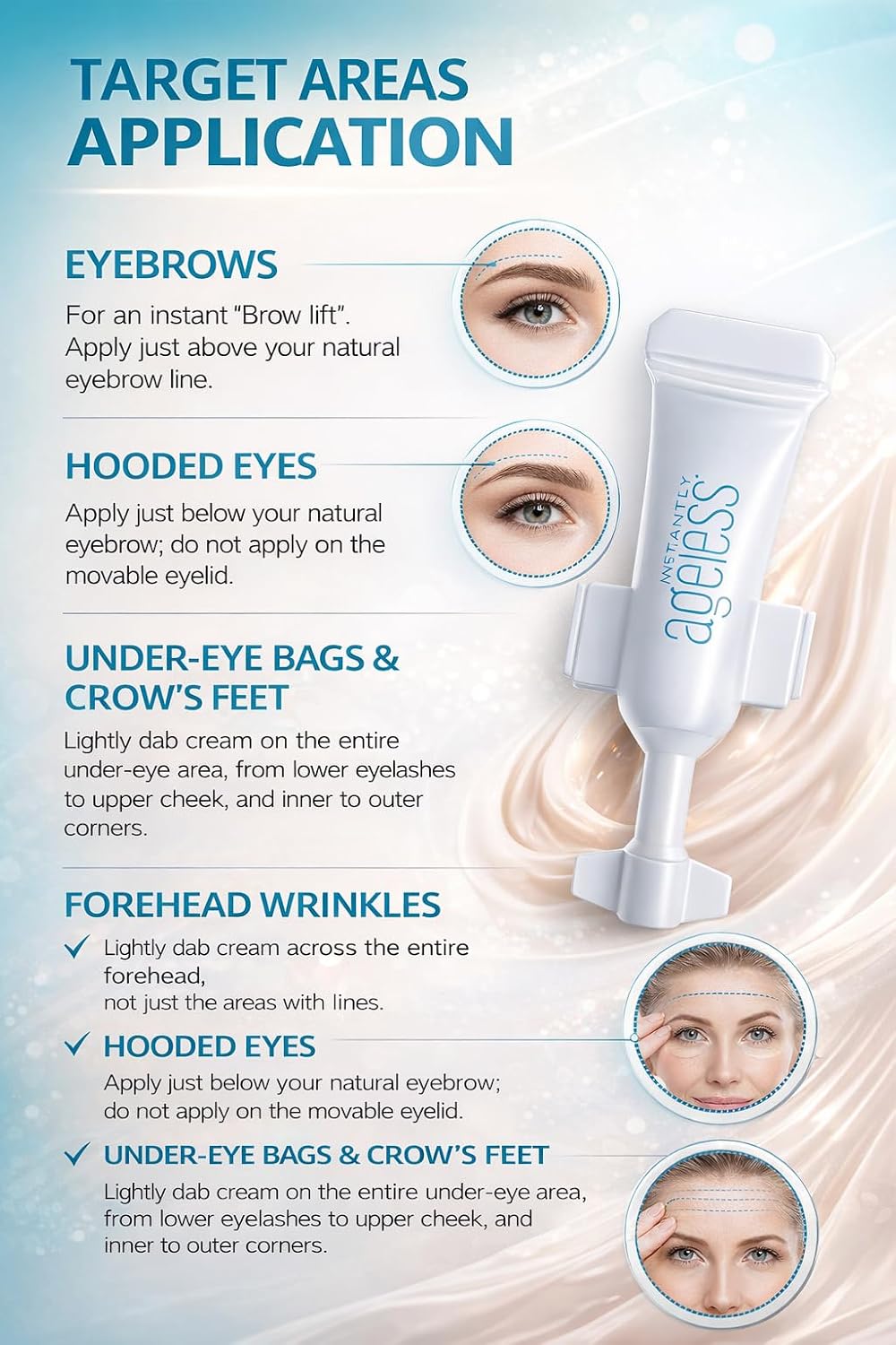 Instantly Ageless Facelift 20 Vials Instant Eye Bag Remover Puffiness