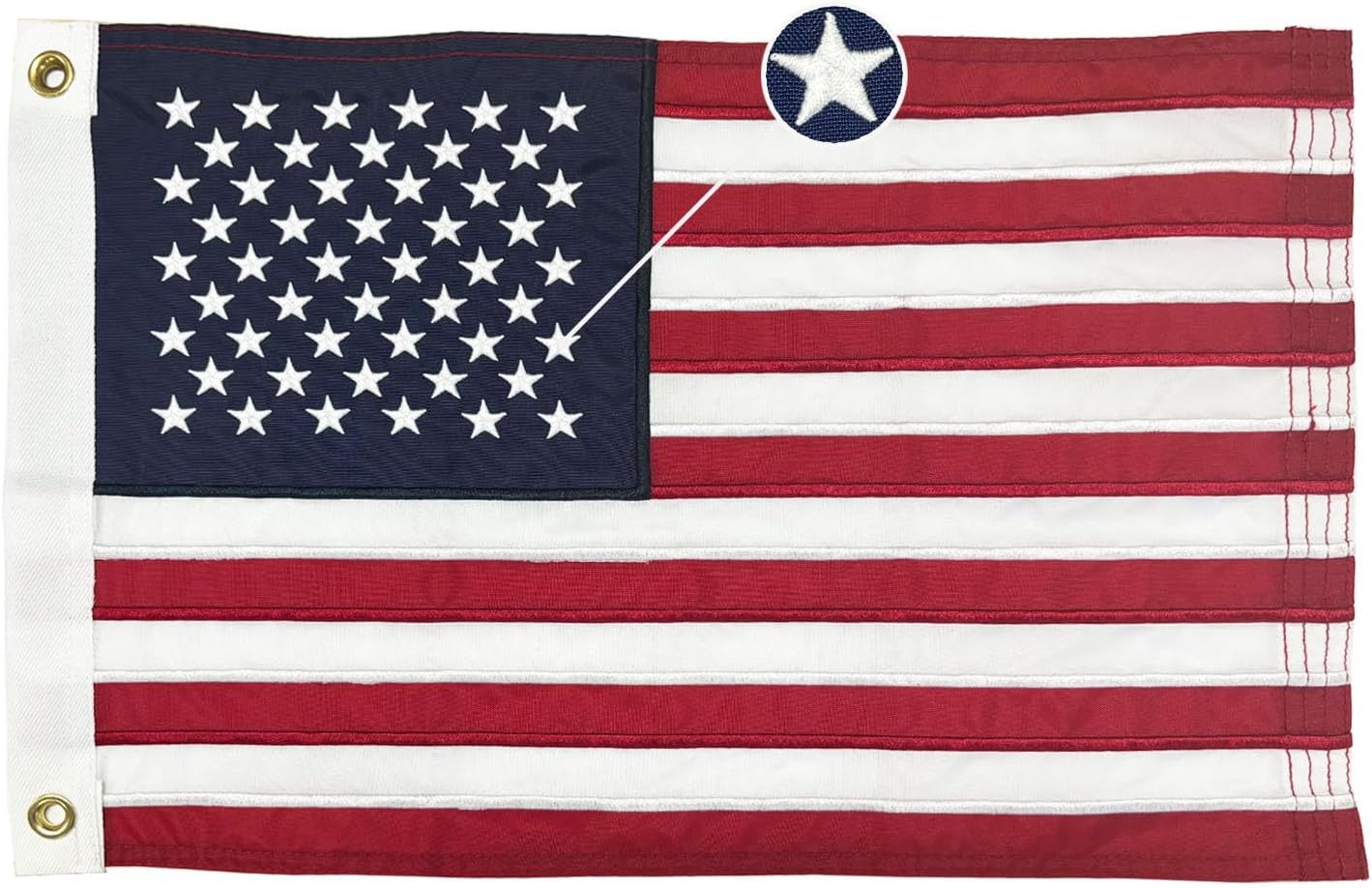 TOPFLAGS American Flag 4x6 Heavy Duty Outdoor US Flags for Outside Embroidered Stars USA Banner Sewn Stripes with Brass Grommets Vibrant Color
