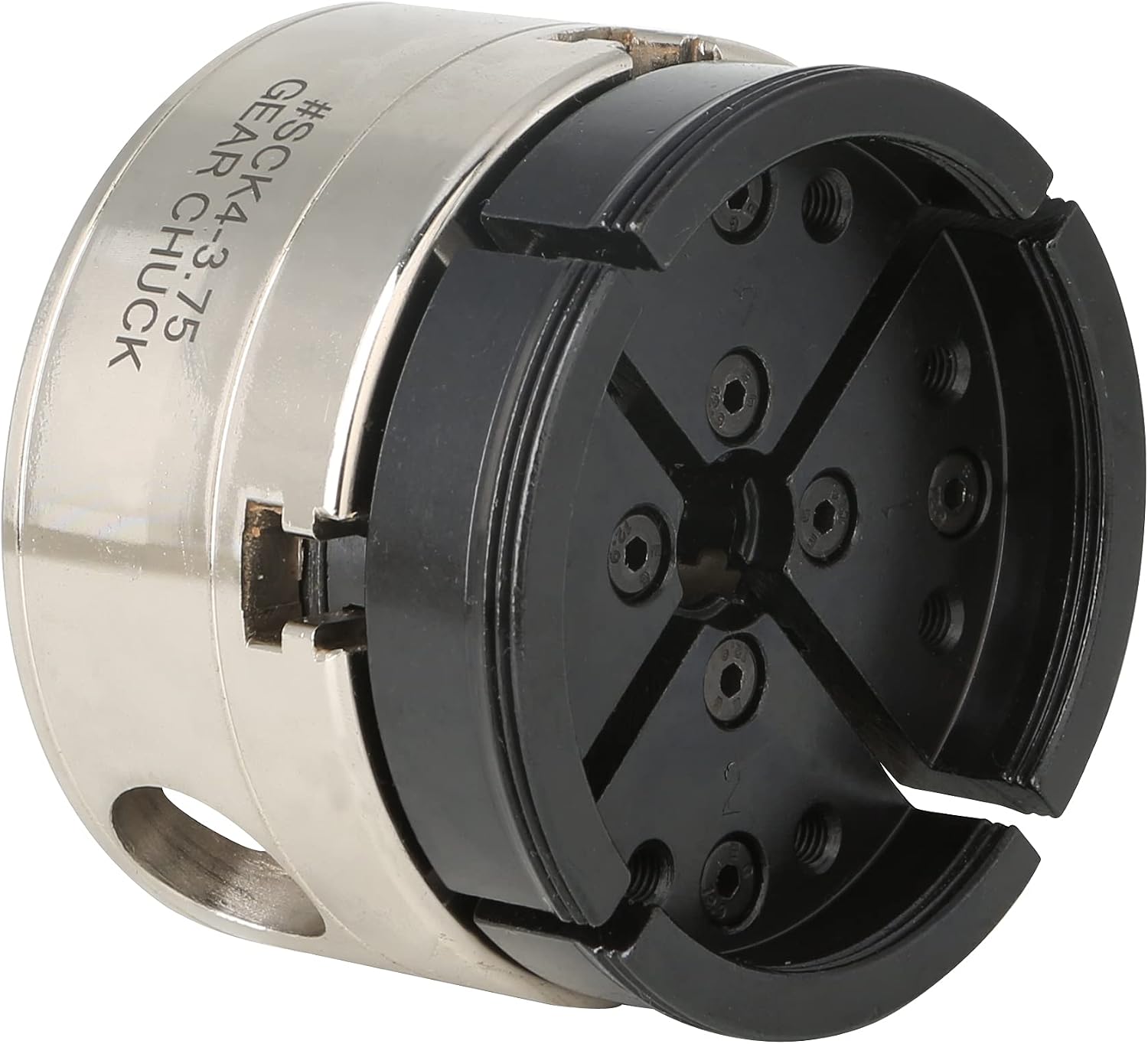 4INCH 4-Jaw Self-Centering Wood Lathe Chuck, 2" Round Jaw Mounted, 1"x8TPI thread & 3/4"x16TPI Adapter, T Allen Wrench, Screw Chuck, SCR4-4
