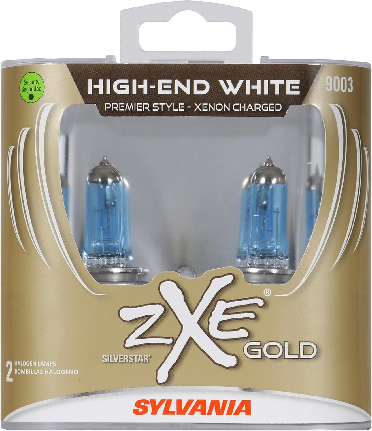 SYLVANIA - 9003 (HB2, H4) SilverStar zXe Gold High Performance Halogen Headlight Bulb - Headlight & Fog Light, Bright White Output