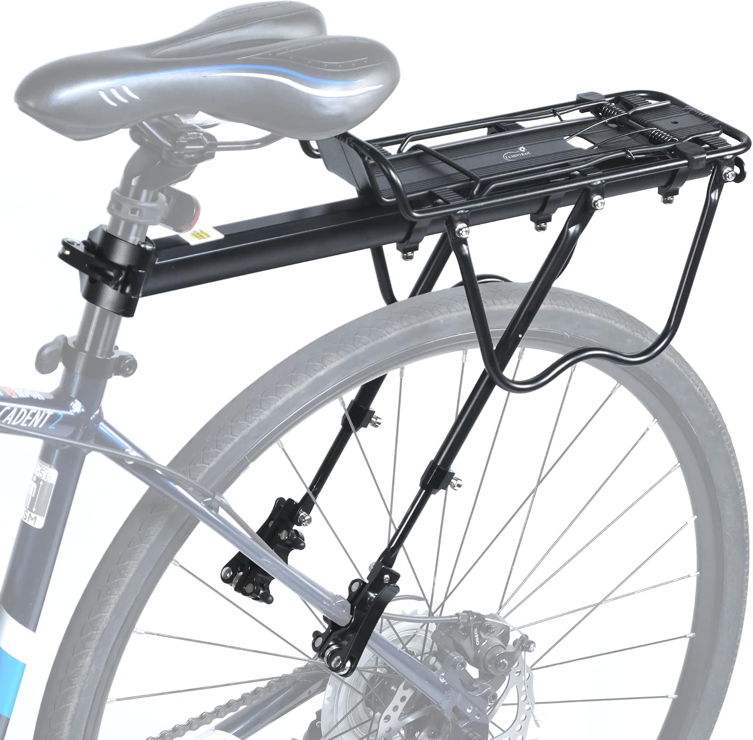 Lumintrail Bike Cargo Rack, Seatpost Mounted Bicycle Luggage Carrier with 20 LBs Weight Capacity for Trunk Bags