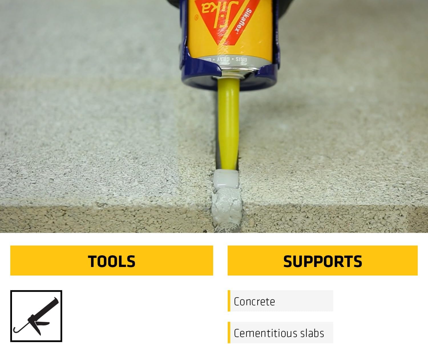 SIKA Sikaflex Self-Leveling Sealant, Gray Polyurethane, Fast Curing, for Concrete Expansion Joints, Waterproof, Paintable, Fills Cracks up to 1.5 in., 10.1 fl. oz Cartridge
