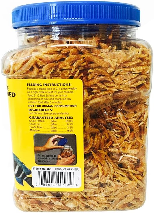Zoo Med Large Sun-Dried Red Shrimp 10oz Each (2 Pack)