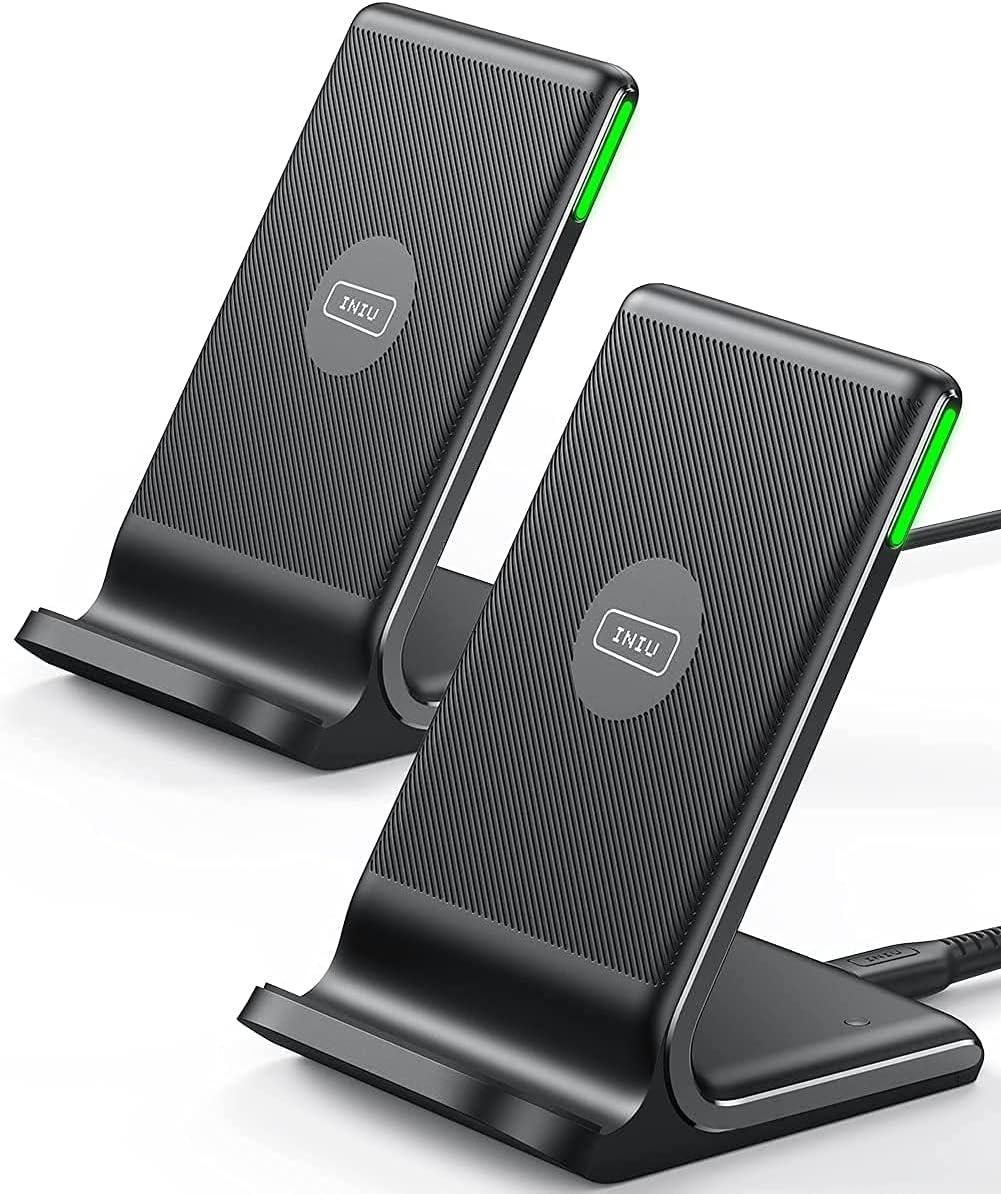 INIU Wireless Charger, 15W Fast Wireless Charging Phone Station with LED