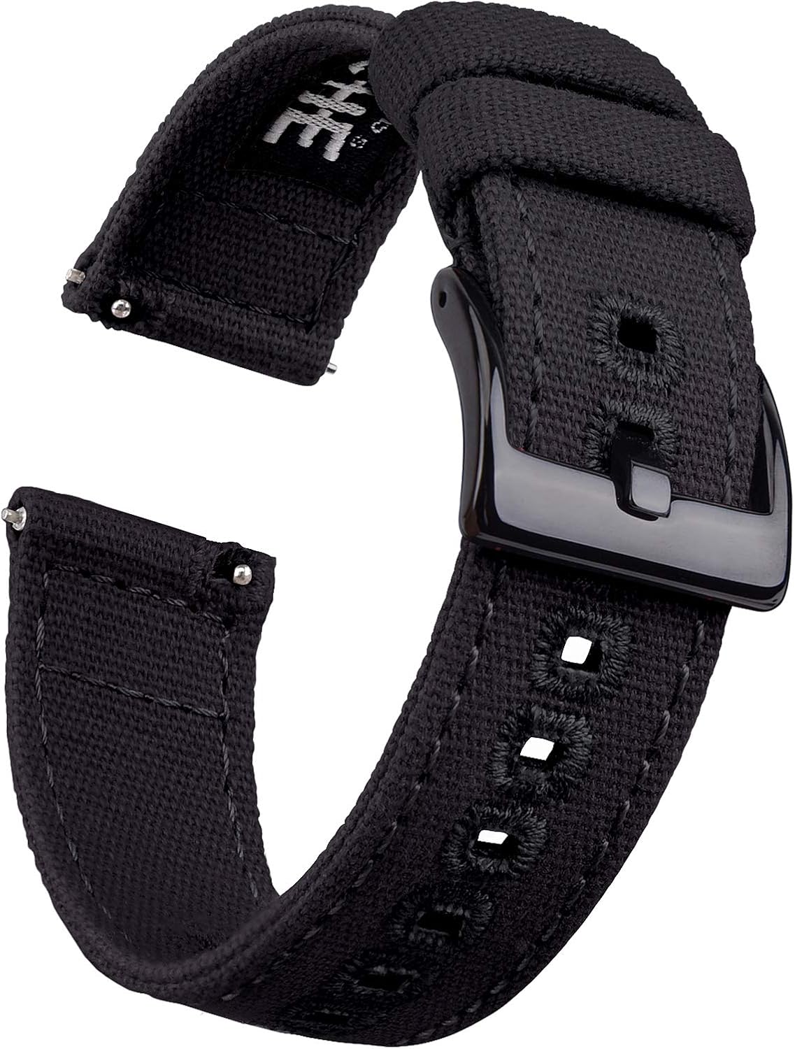 Ritche Christmas Gift Canvas Vintage Quick Release Watch Band 18mm 20mm 22mm 24mm Replacement Watch Straps for Men Women, White Elephant Gifts, Stocking Stuffers for Men, Father's Day gifts