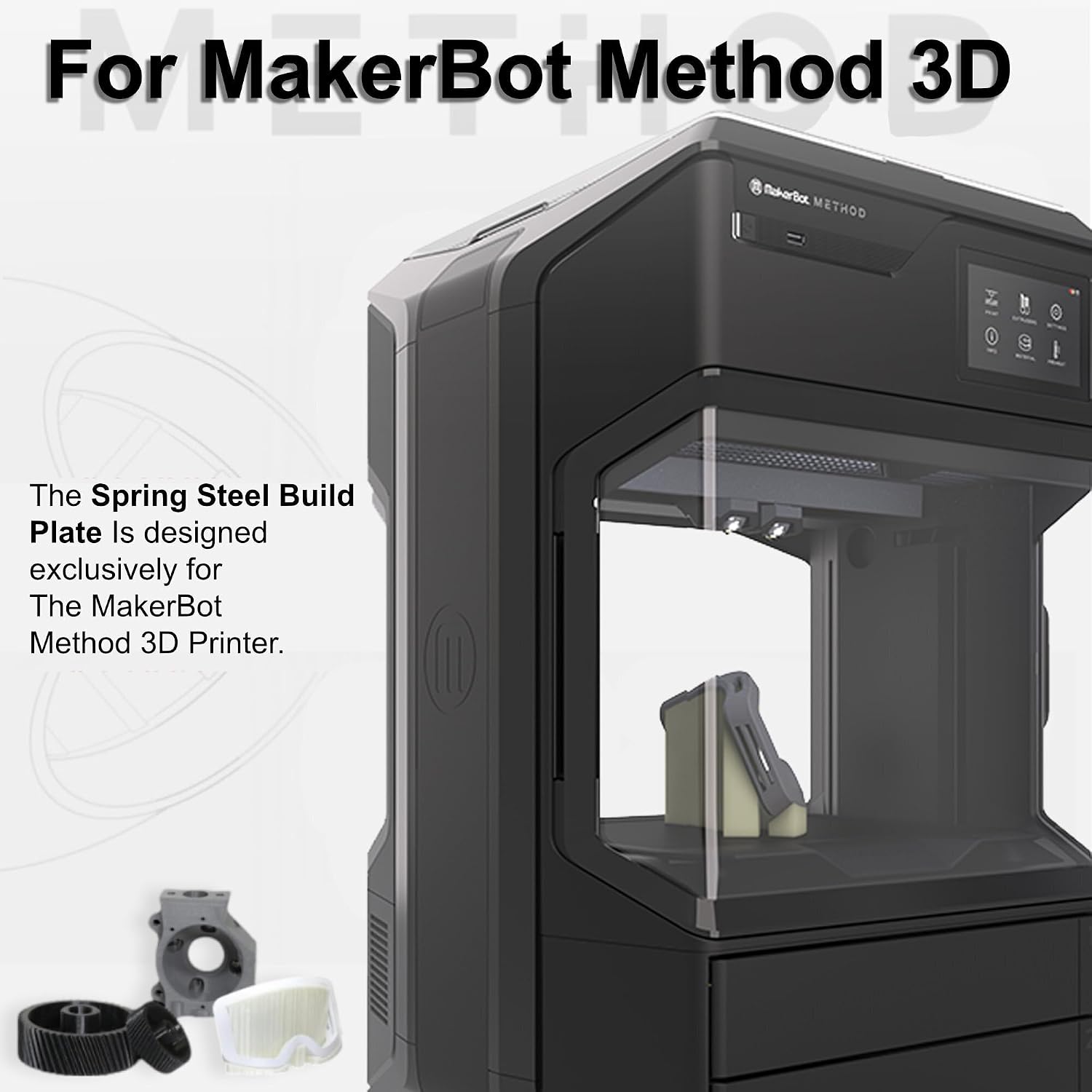 MakerBot Build Plate Tape Replicator Z18 3D Printer (Black, 4-Pack) | Medium Adhesion, Easy Application, Easy Removal