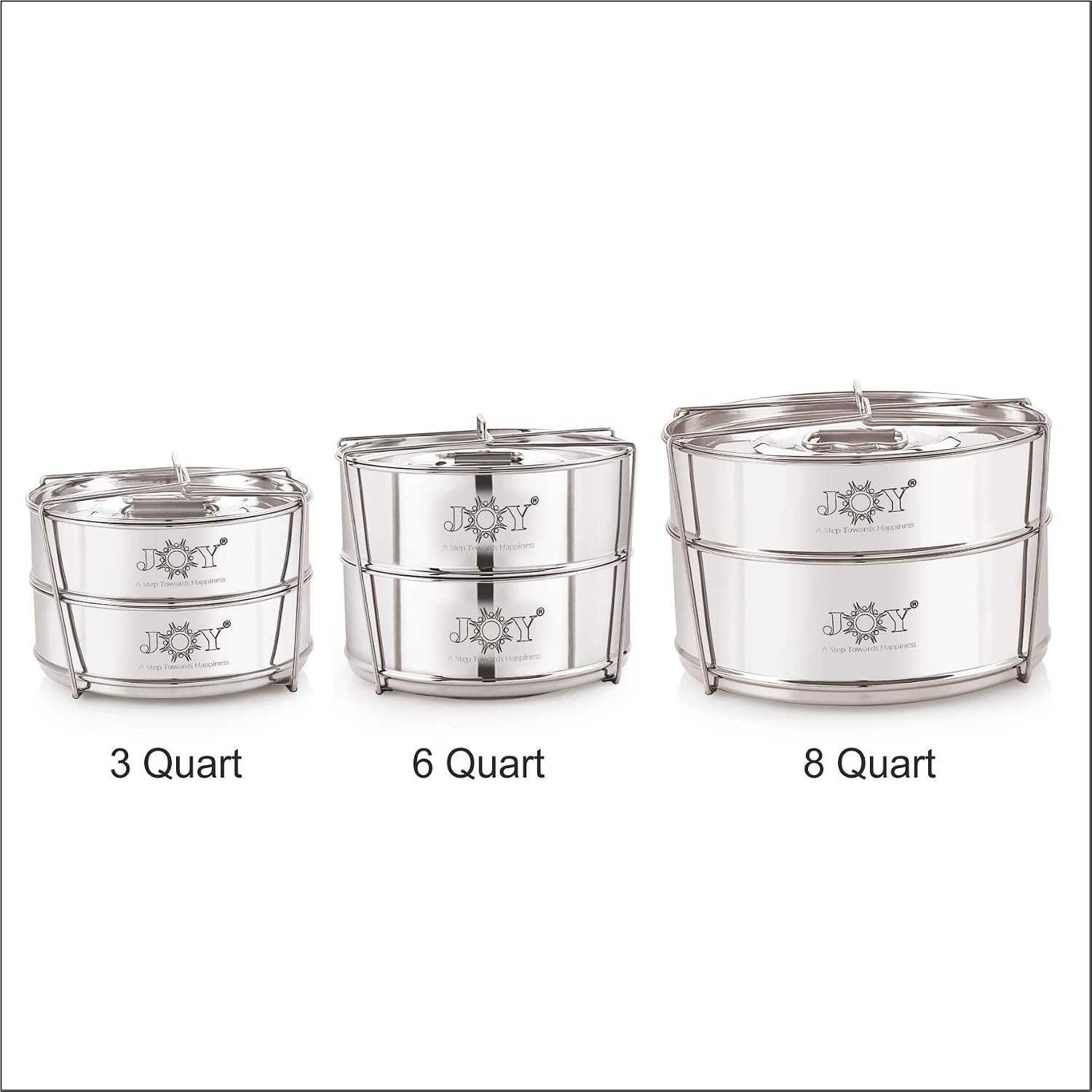 Stackable Stainless Steel Insert Pans - Inserts for Instant Pot - Pan for Instapot - Accessories for Instant Pot- FITS 6 QT and Above - Single Size - Pressure Cooker Steamer Pan Accessories