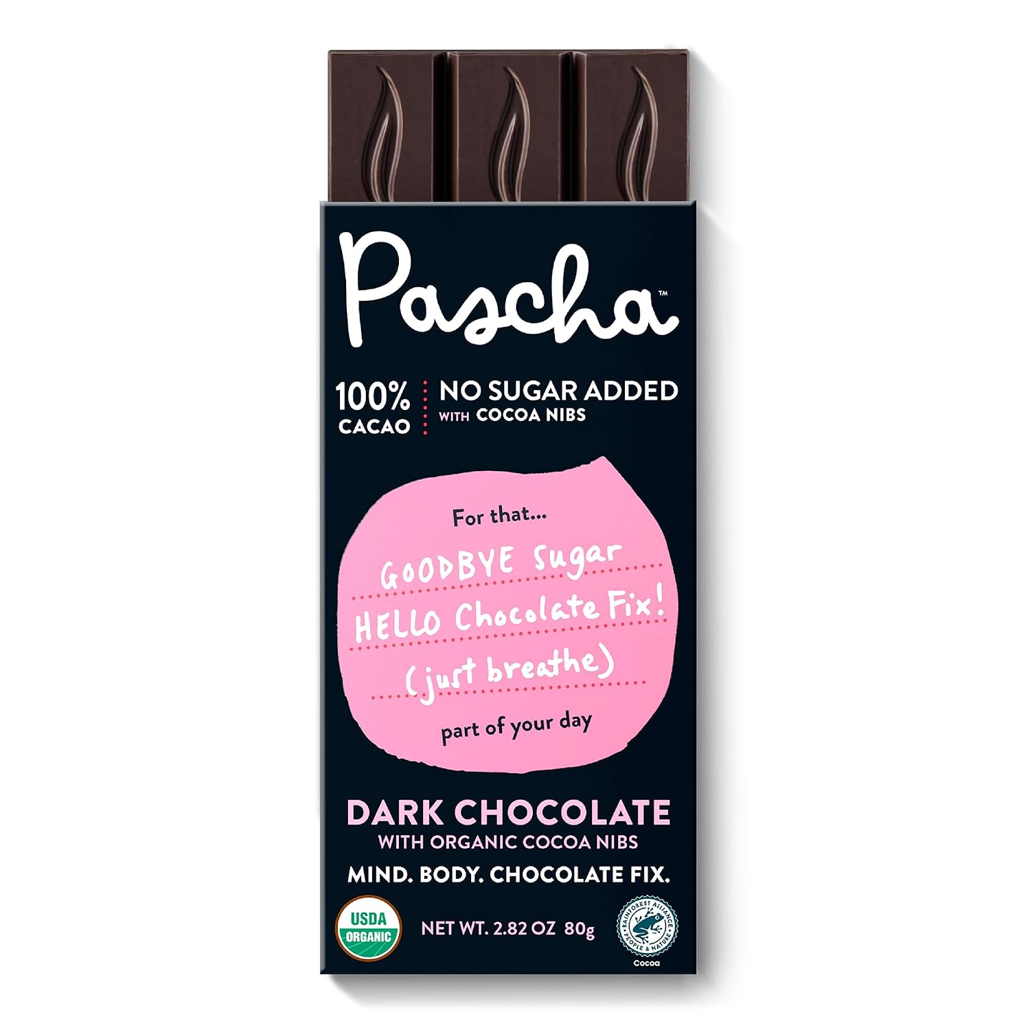 Pascha 85% Cacao Dark Chocolate Bars - Organic, Vegan, 10 Count | Pascha 85% Organic Vegan Dairy Free Dark Chocolate Bars, 10 Count