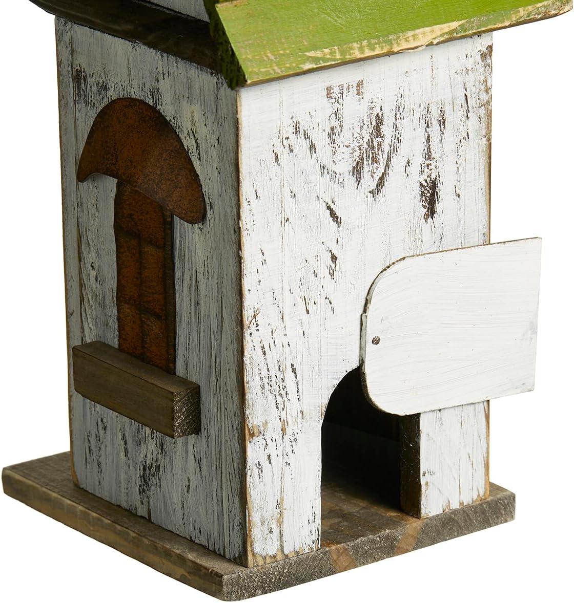 Glitzhome Bird Houses for Outside,10" H Rustic Wooden Bird House Garden Distressed Decorative Birdhouse for Outdoors, Hanging Birdhouse for Bluebird Hummingbird Wren Finch Cardinals Cedar