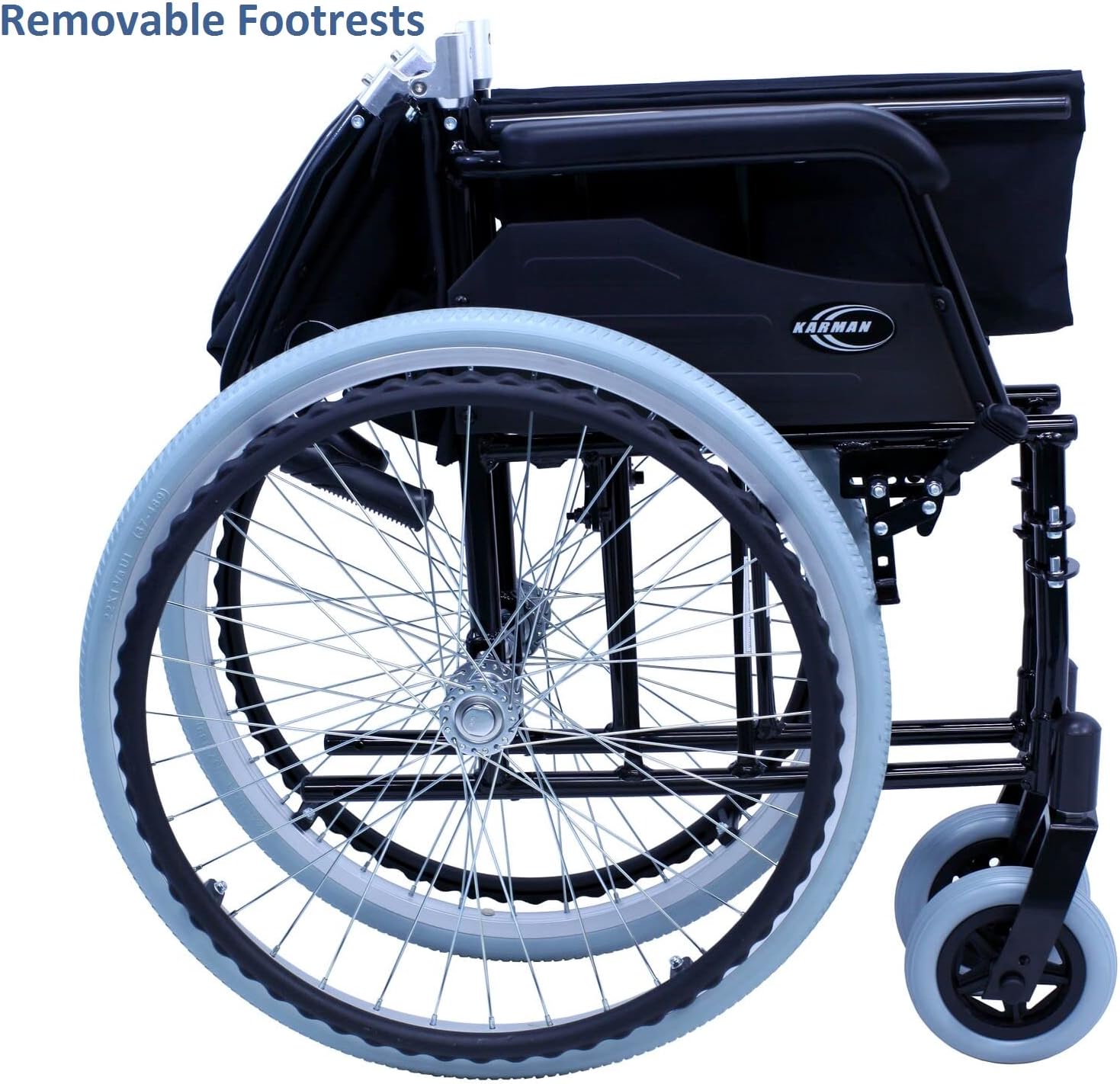 Karman 24 pounds LT-980 Ultra Lightweight Wheelchair, Black | 24 pounds