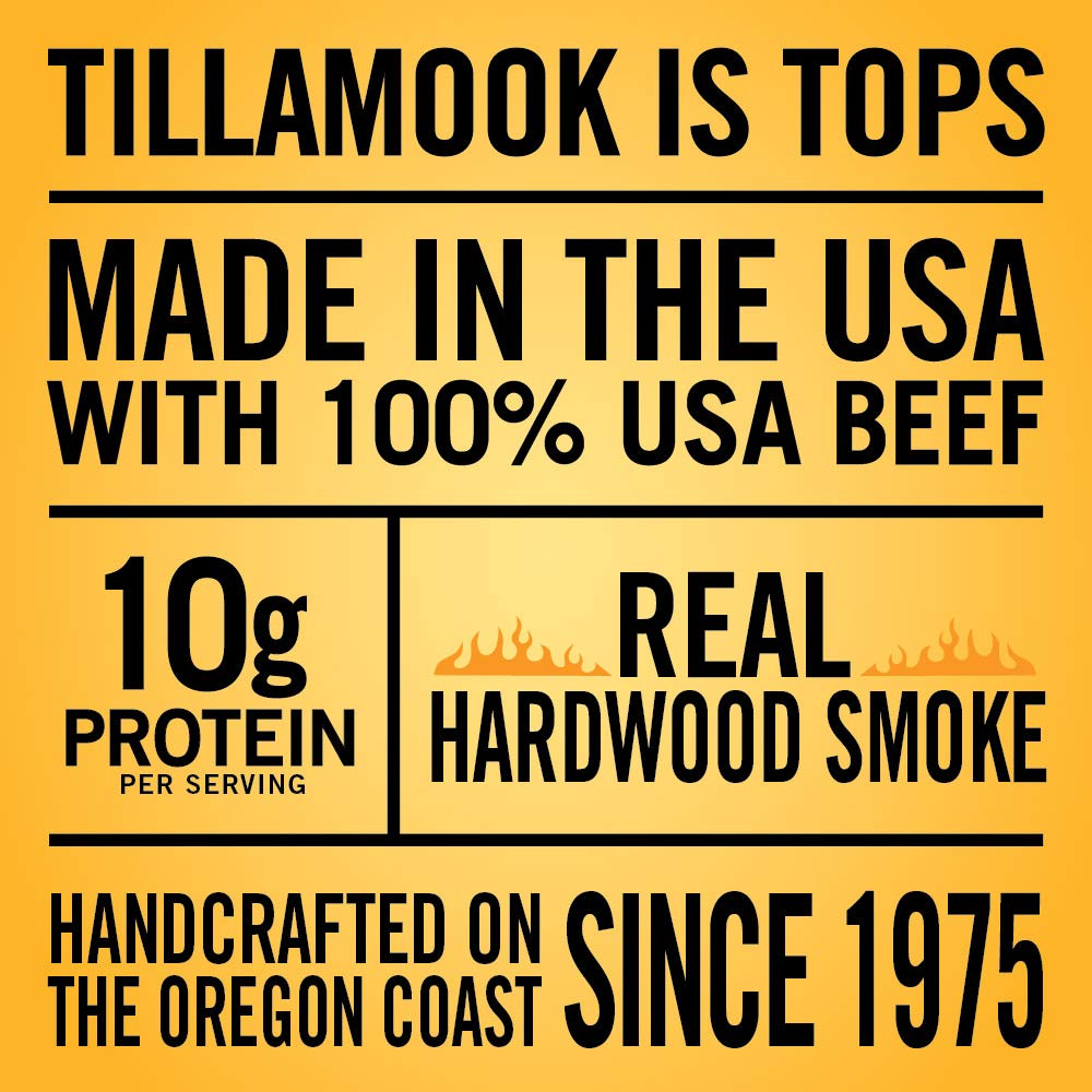 Tillamook Country Smoker Real Hardwood Smoked Silver Dollar Beef Jerky, Old Fashioned (13 Ounce) and Sausages, Teriyaki (15.2 Ounce Tall Jar