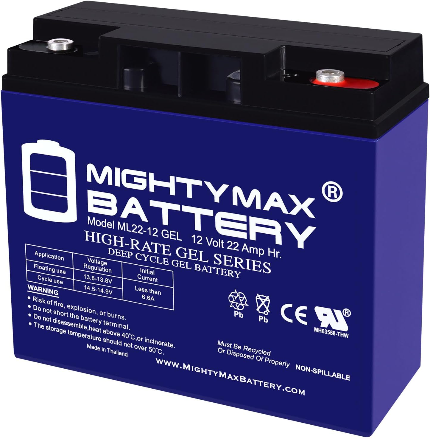Mighty Max Battery 12V 22AH GEL Battery Replacement for GE Security 60-781 - 4 Pack