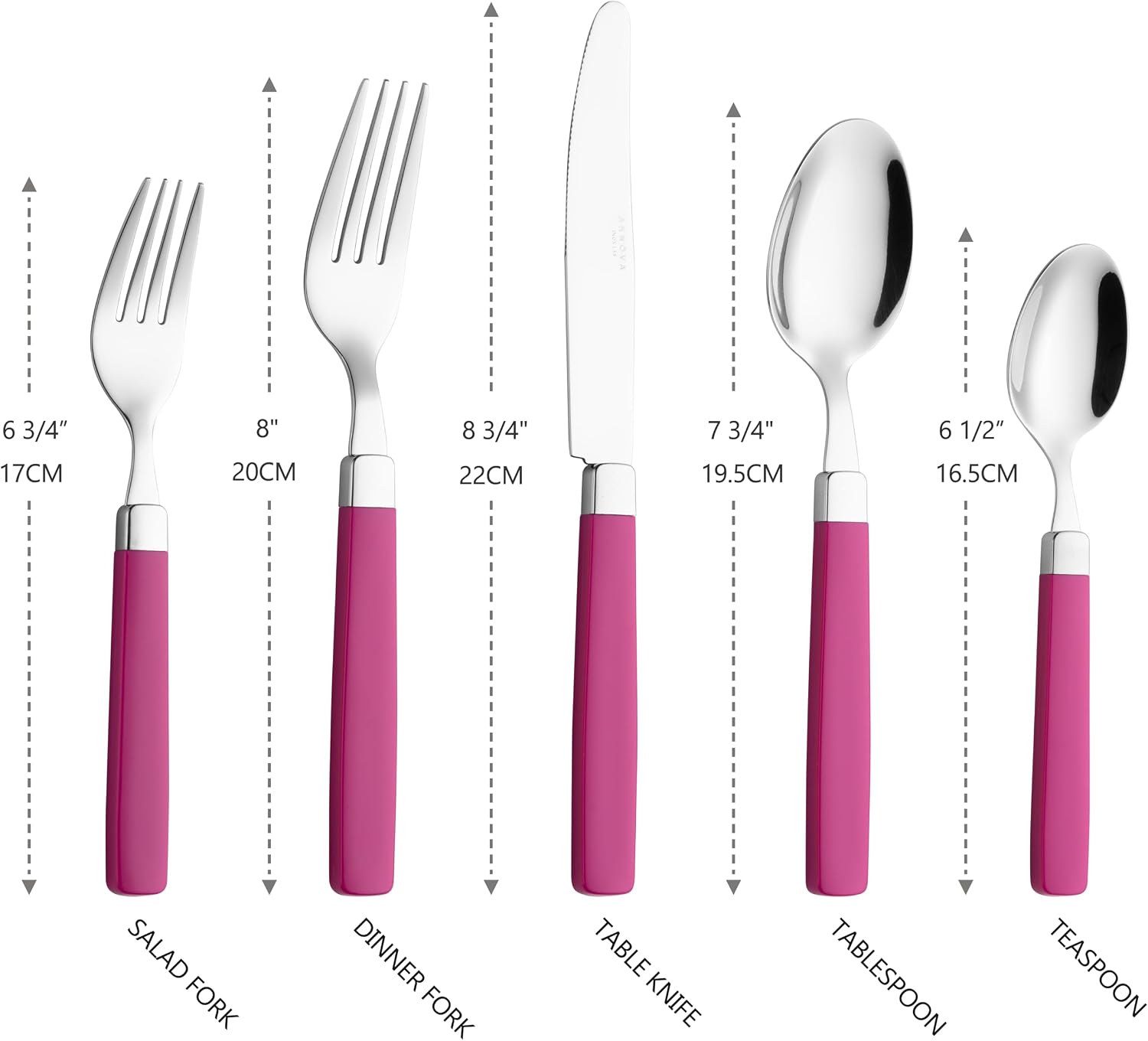 ANNOVA Silverware Set Stainless Steel Colorful Tableware Kitchen Flatware Set Utensils, Includes Dinner Knives, Forks, Spoons