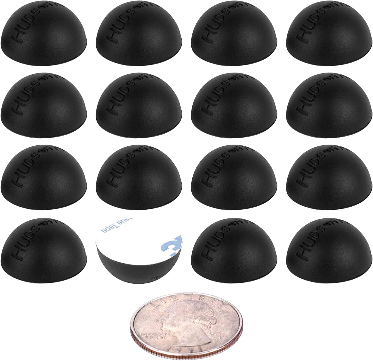 Hudson Hi-Fi Speaker Isolation Feet (4-Pack, 1") – Adhesive Silicone Anti-Vibration Pads for Speakers, Turntables, Subwoofers & Amplifiers, Supports 5-18 lbs Per Pad